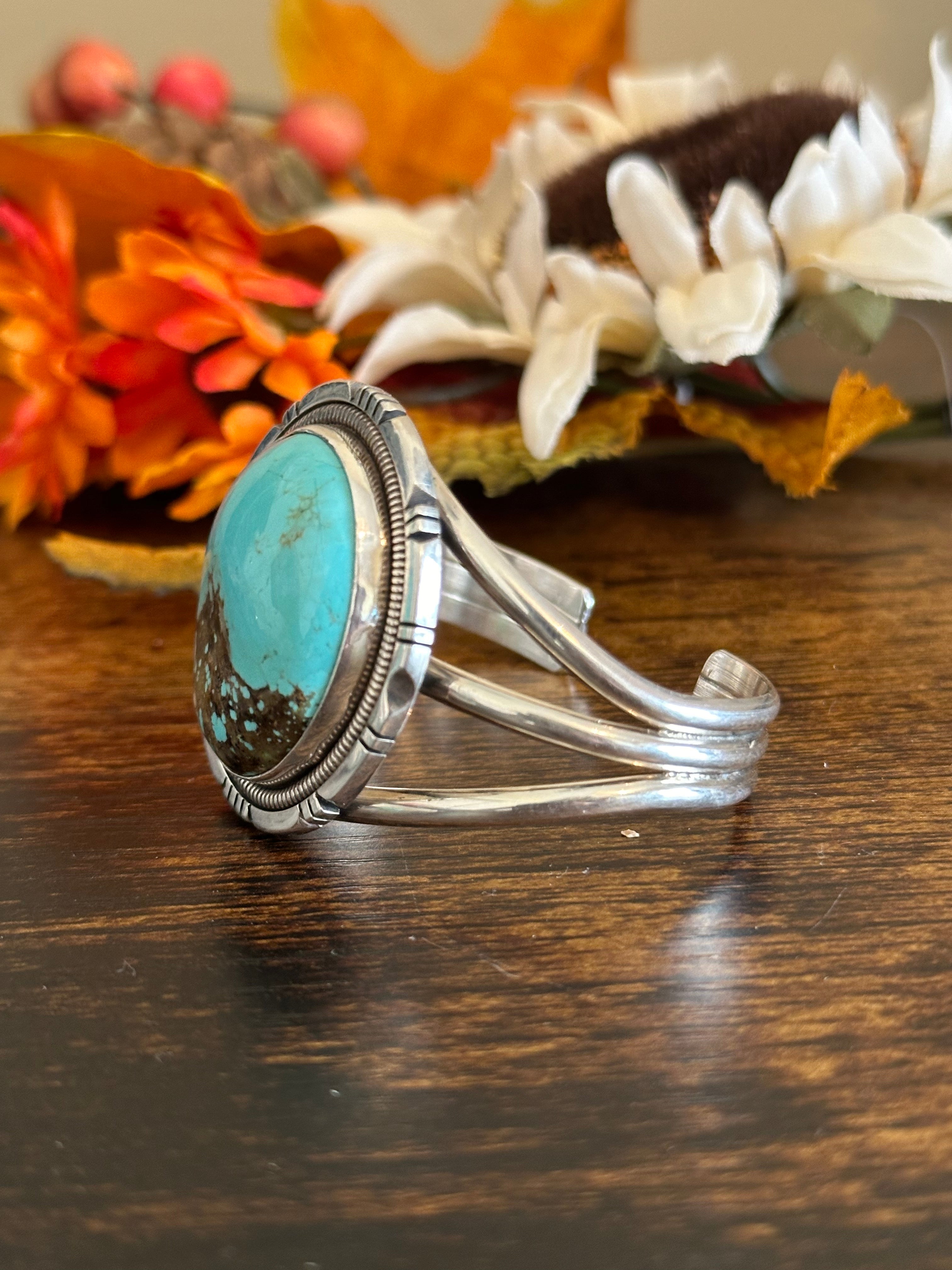 Wydell Billie Red Skin Turquoise & Sterling Silver Cuff Bracelet