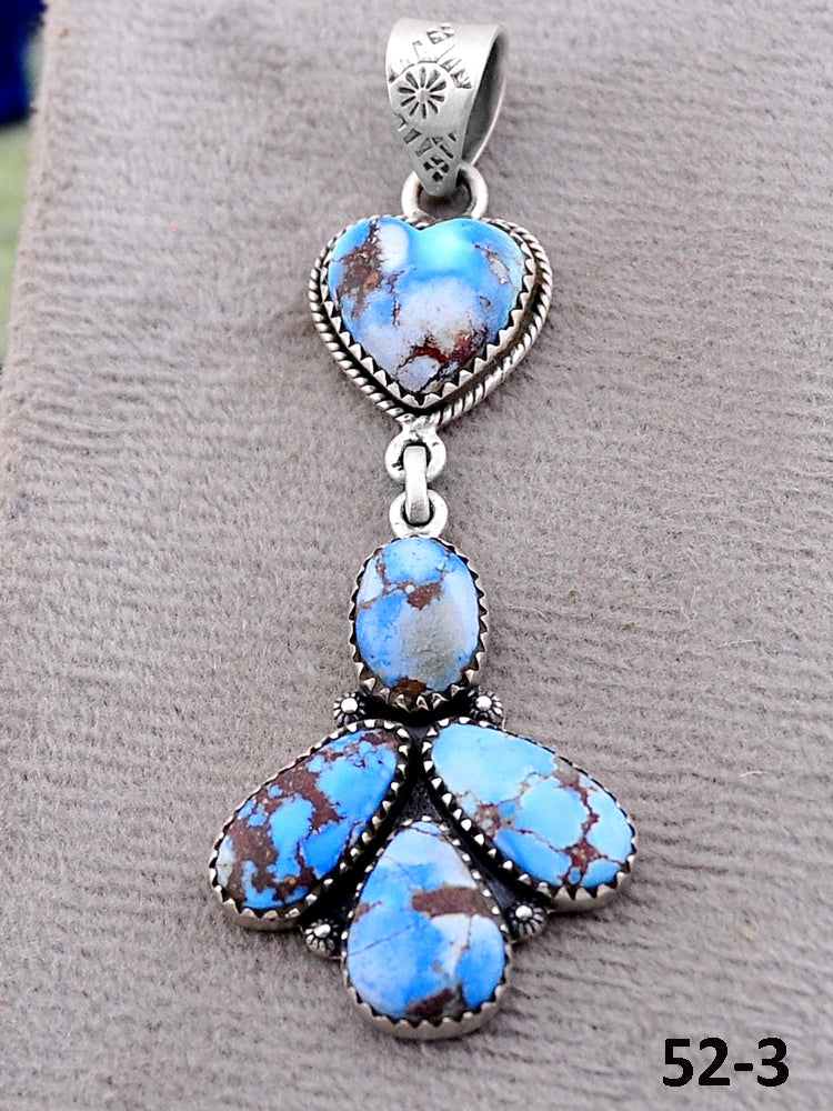 Southwest Handmade Golden Hill & Sterling Silver Pendant