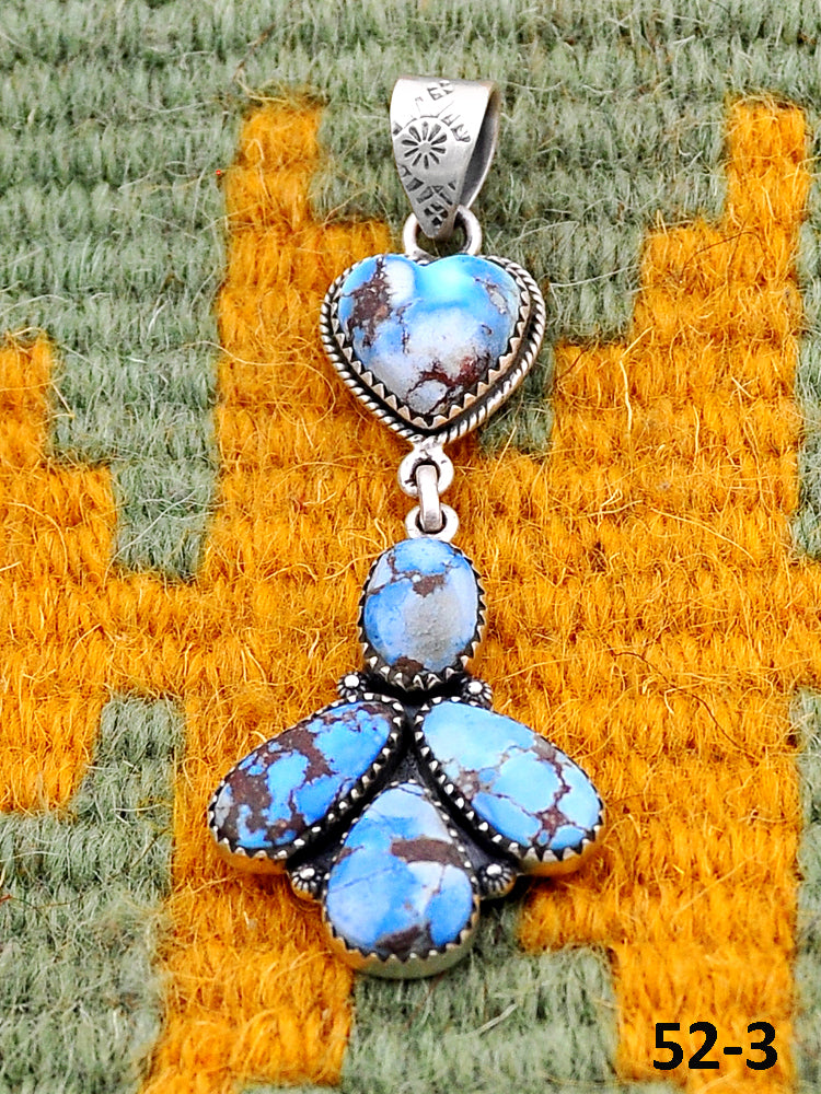 Southwest Handmade Golden Hill & Sterling Silver Pendant