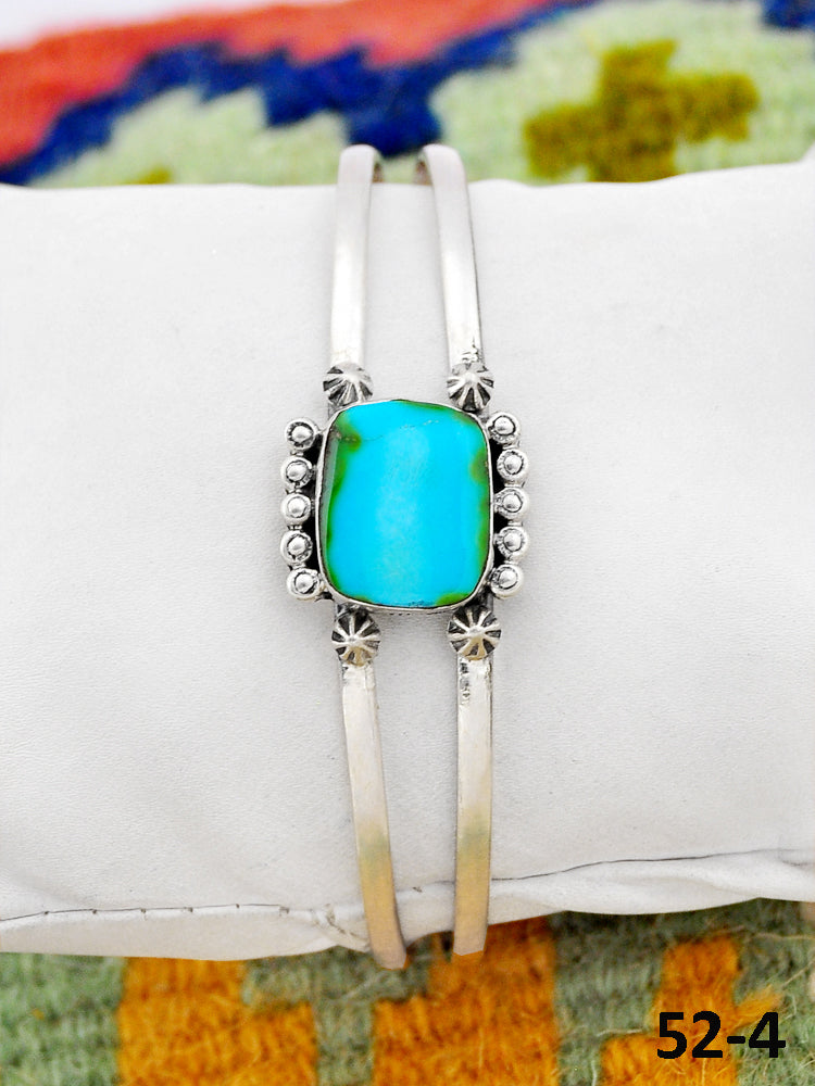Southwest Made Sonoran Mountain Turquoise & Sterling Silver Cuff Bracelet