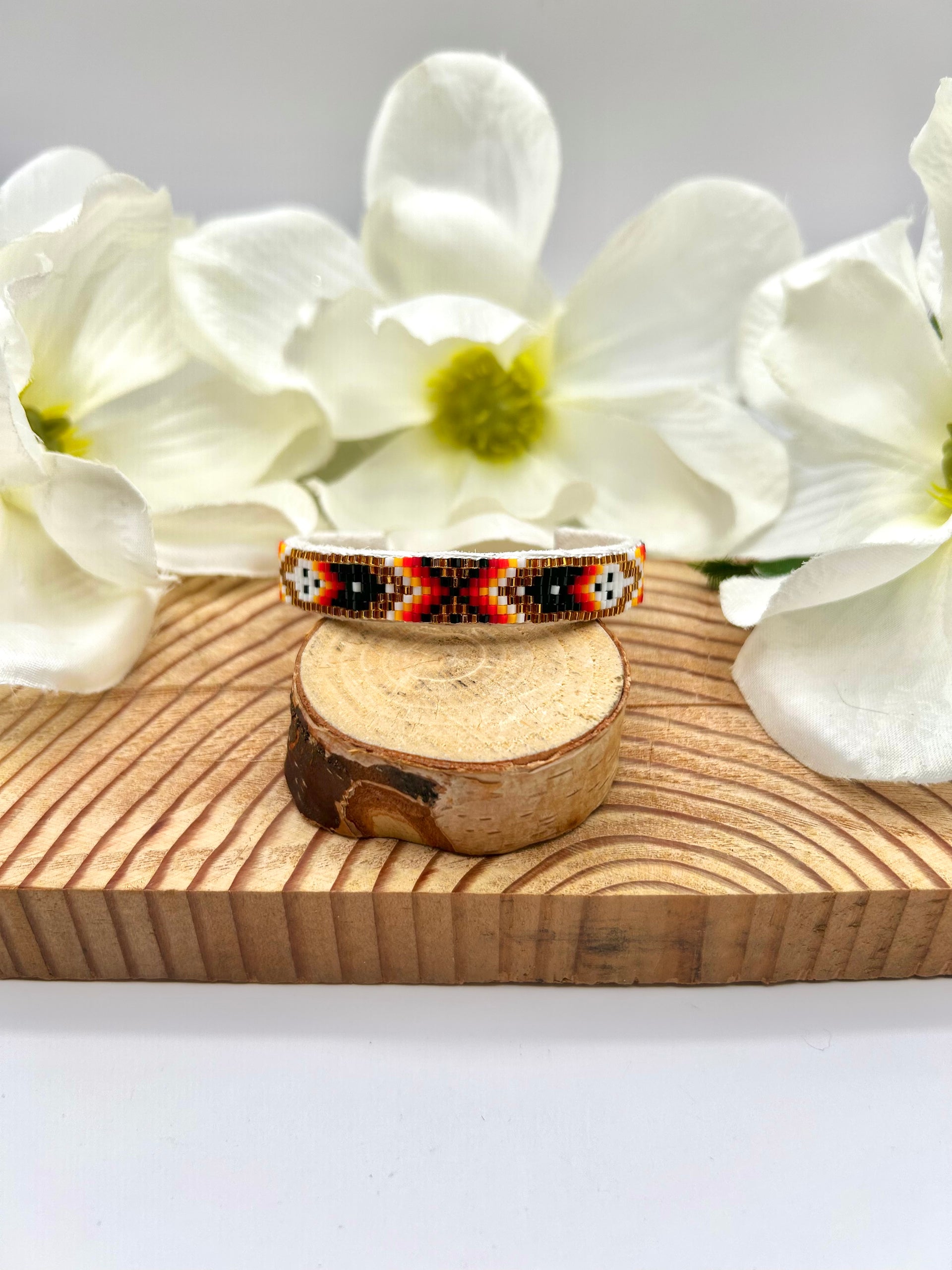 Navajo Made Beaded Cuff Bracelet