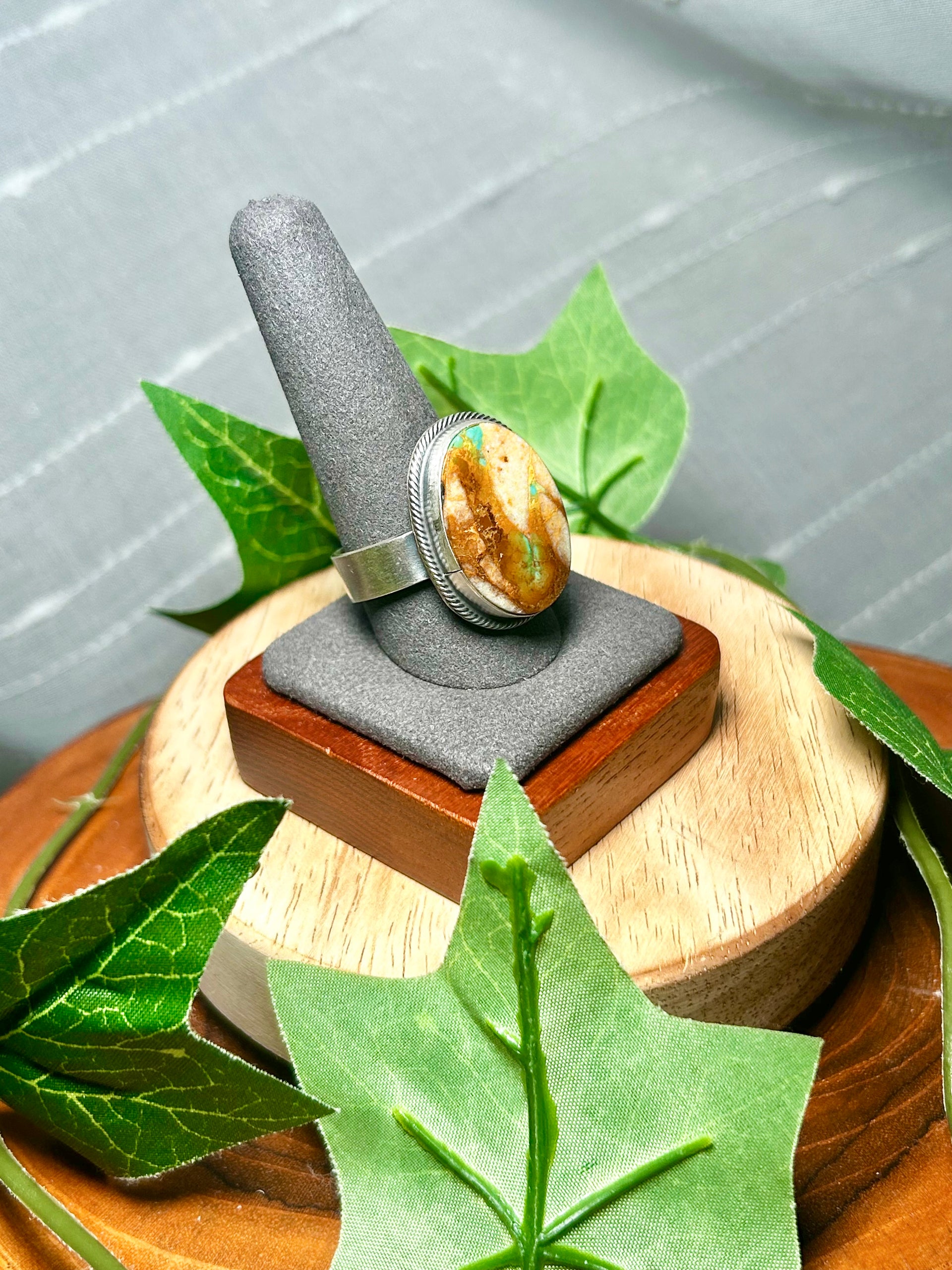 Antionette Martinez Boulder Turquoise & Sterling Silver Adjustable Ring