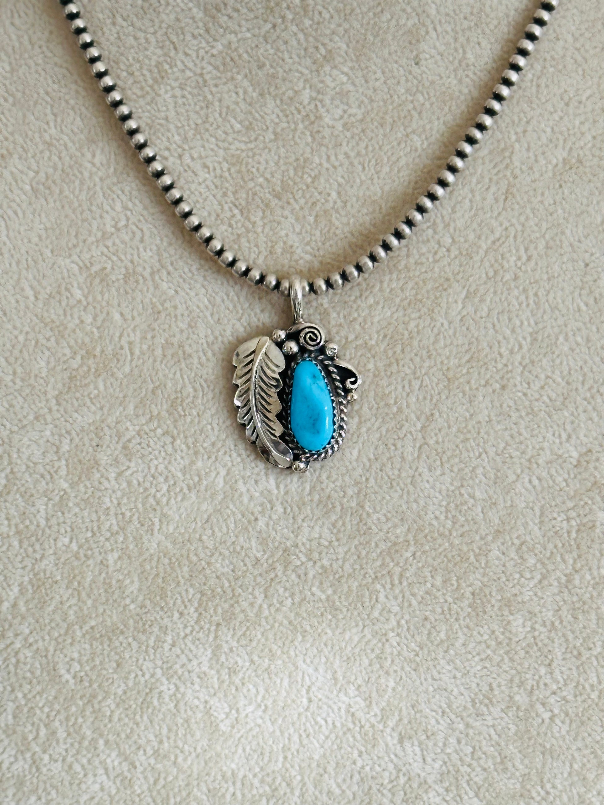 Julia Etsitty Kingman Turquoise & Sterling Silver Pendants