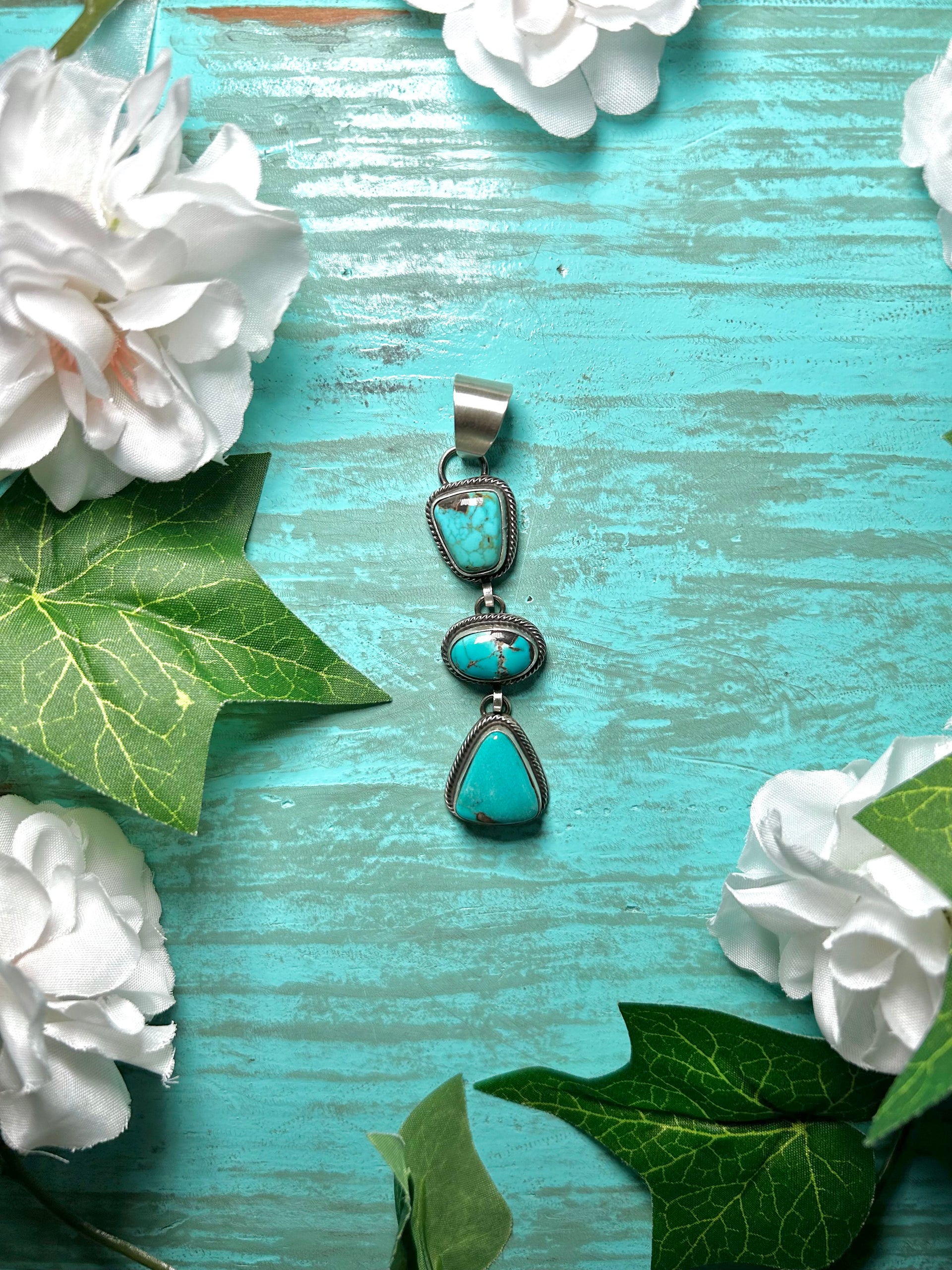 Anderson Largo Royston Turquoise & Sterling Silver Pendant