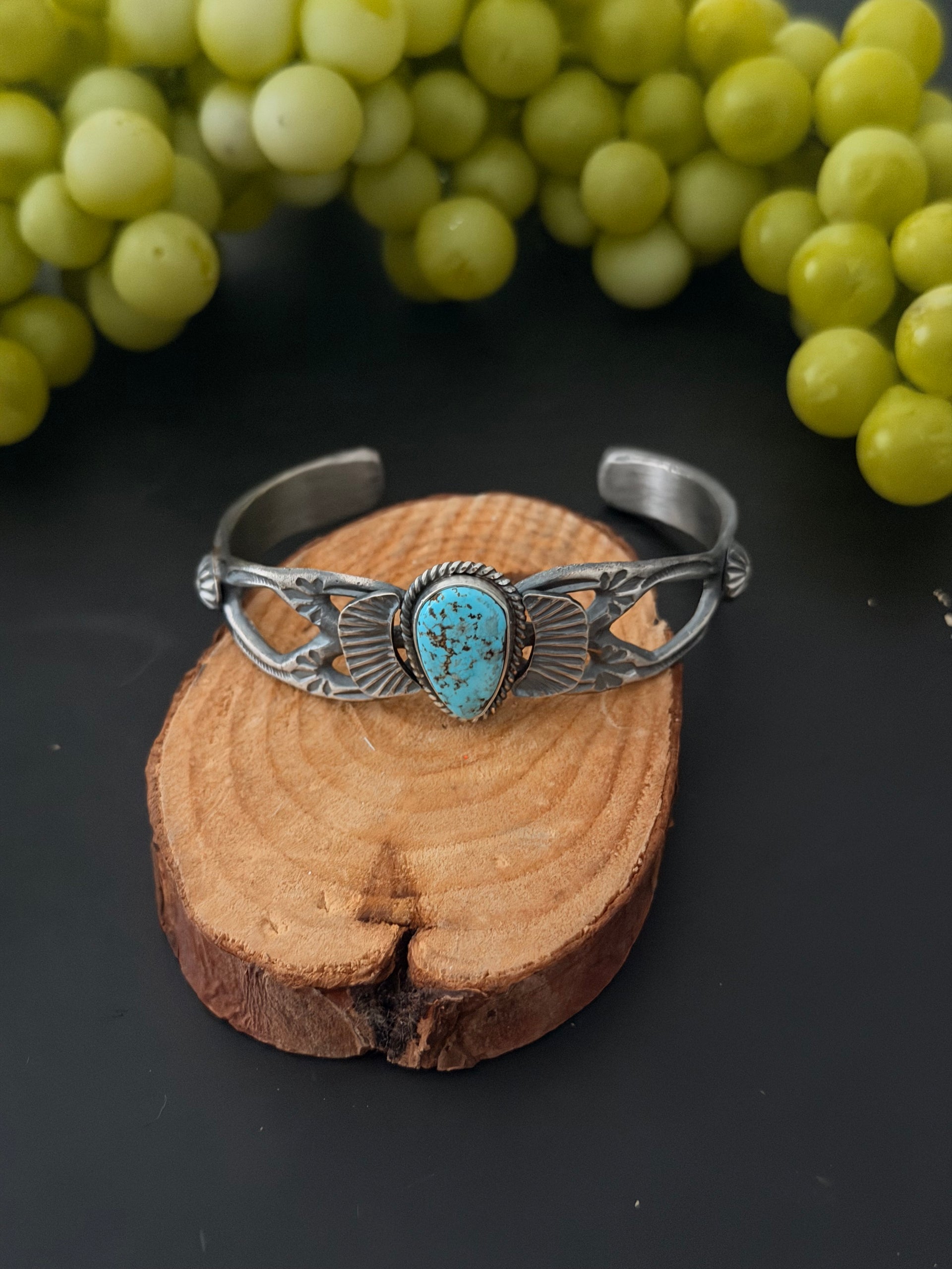 Kindale Billah Kingman Turquoise & Sterling Silver Cuff Bracelet