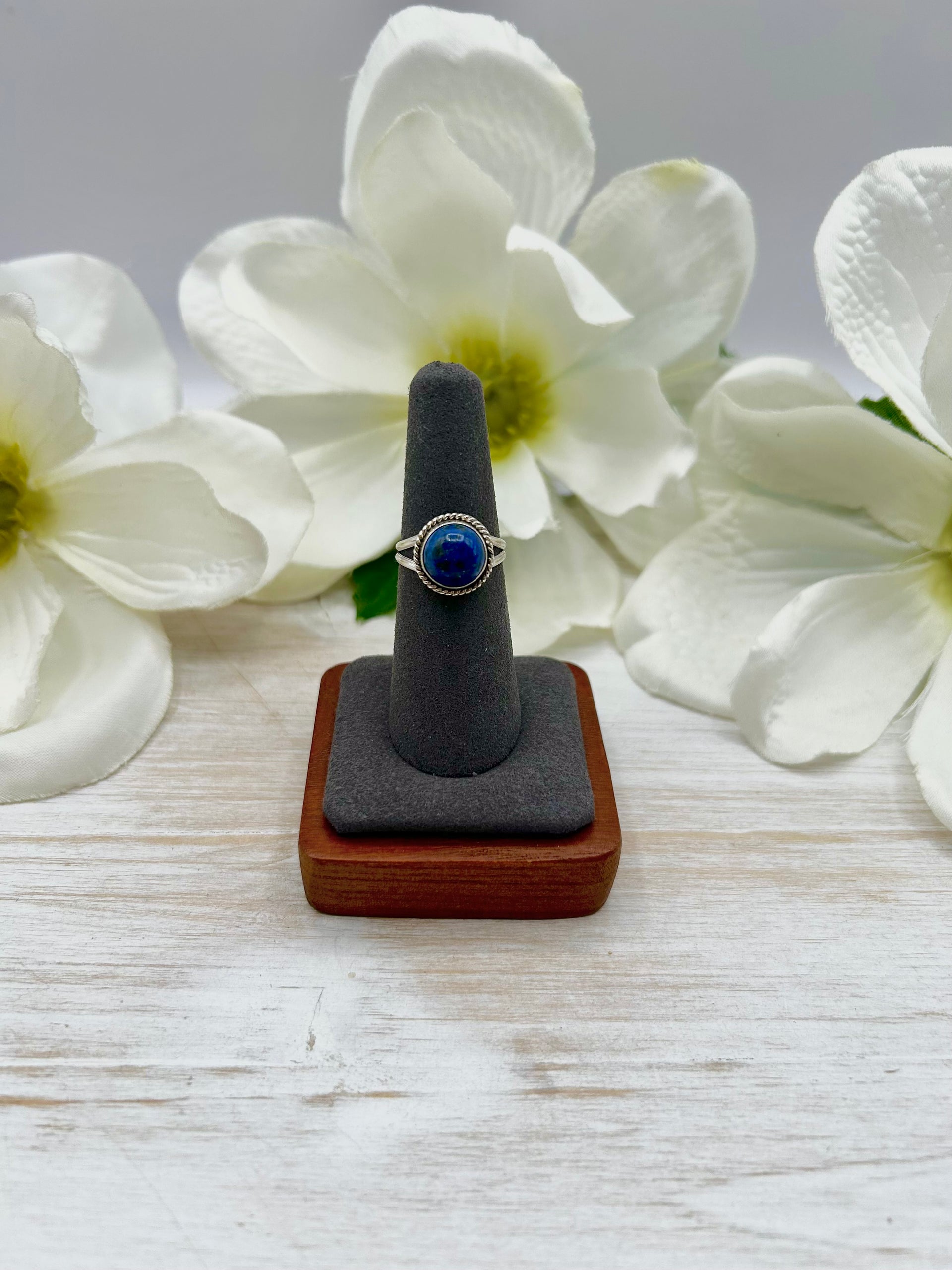Navajo Made Lapis & Sterling Silver Ring