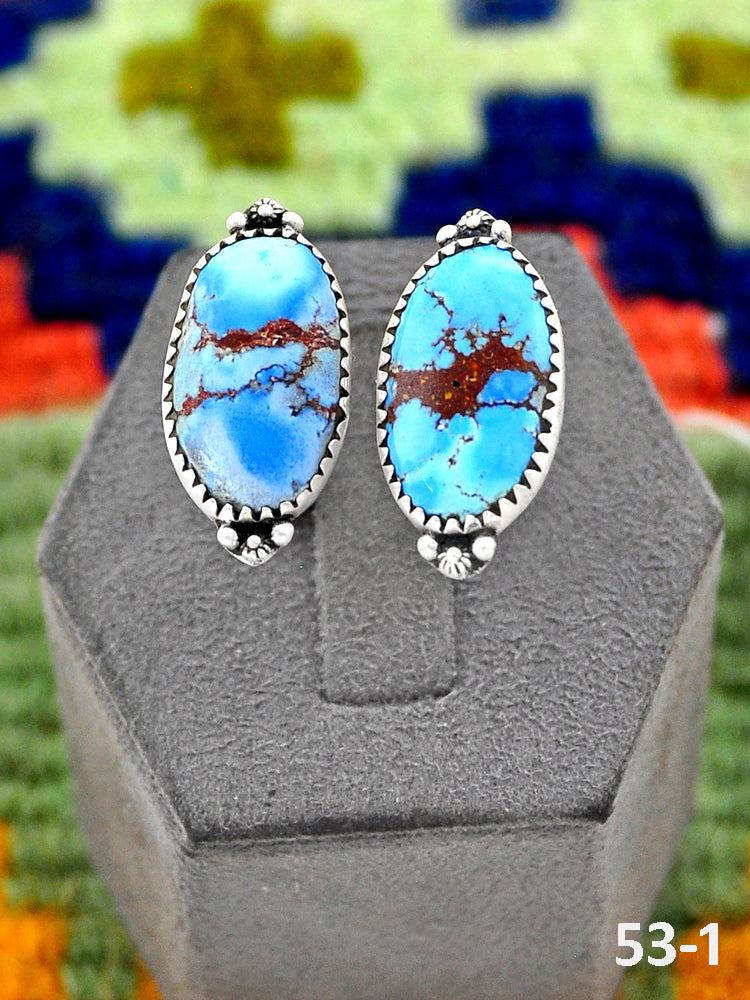 Southwest Handmade Golden Hills Turquoise & Sterling Silver Adjustable Ring