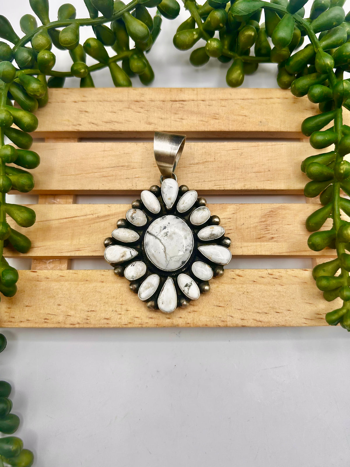Kathleen Chavez White Buffalo & Sterling Silver Pendant