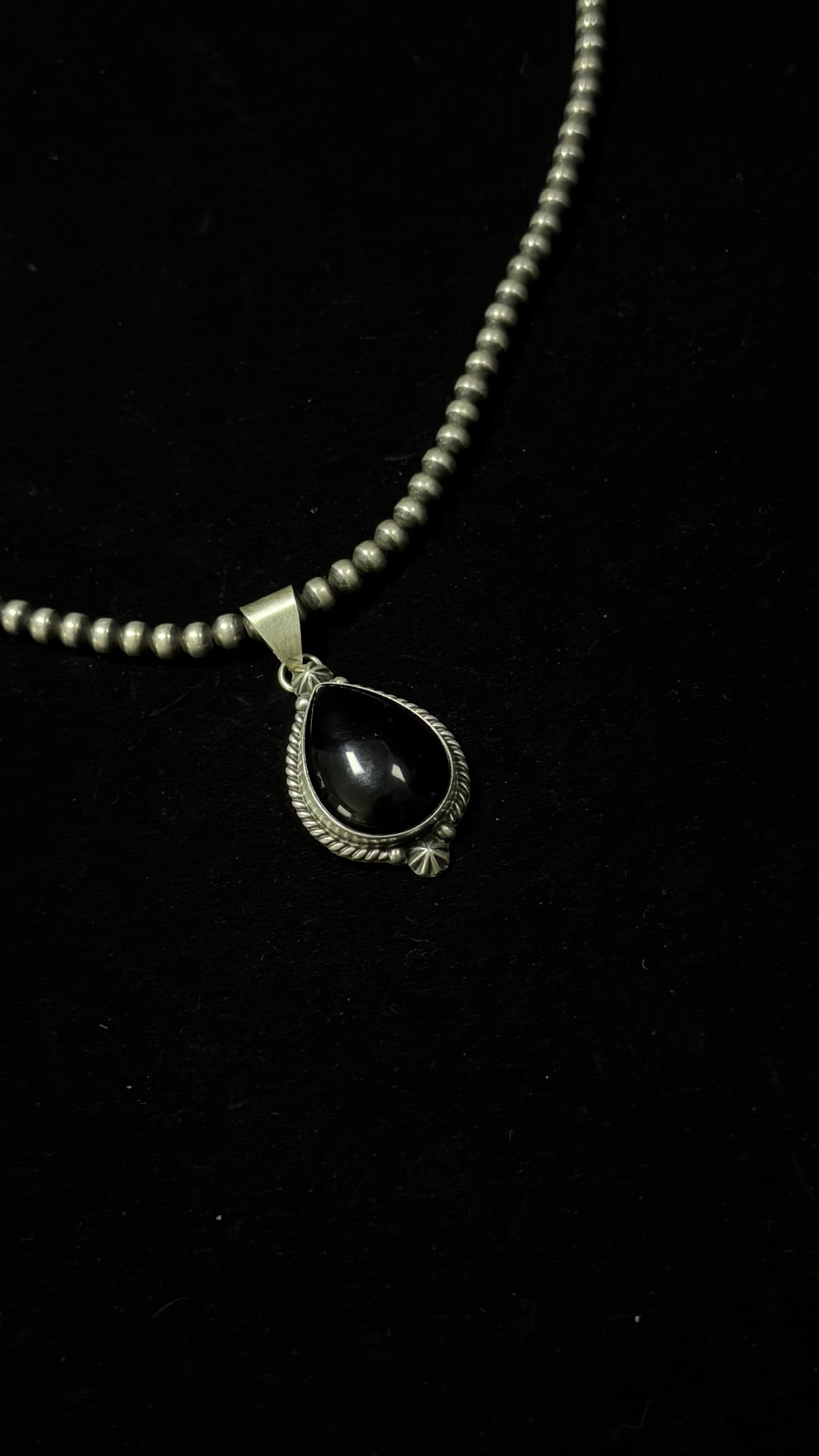 Johnny Dixon Onyx & Sterling Silver Pendant