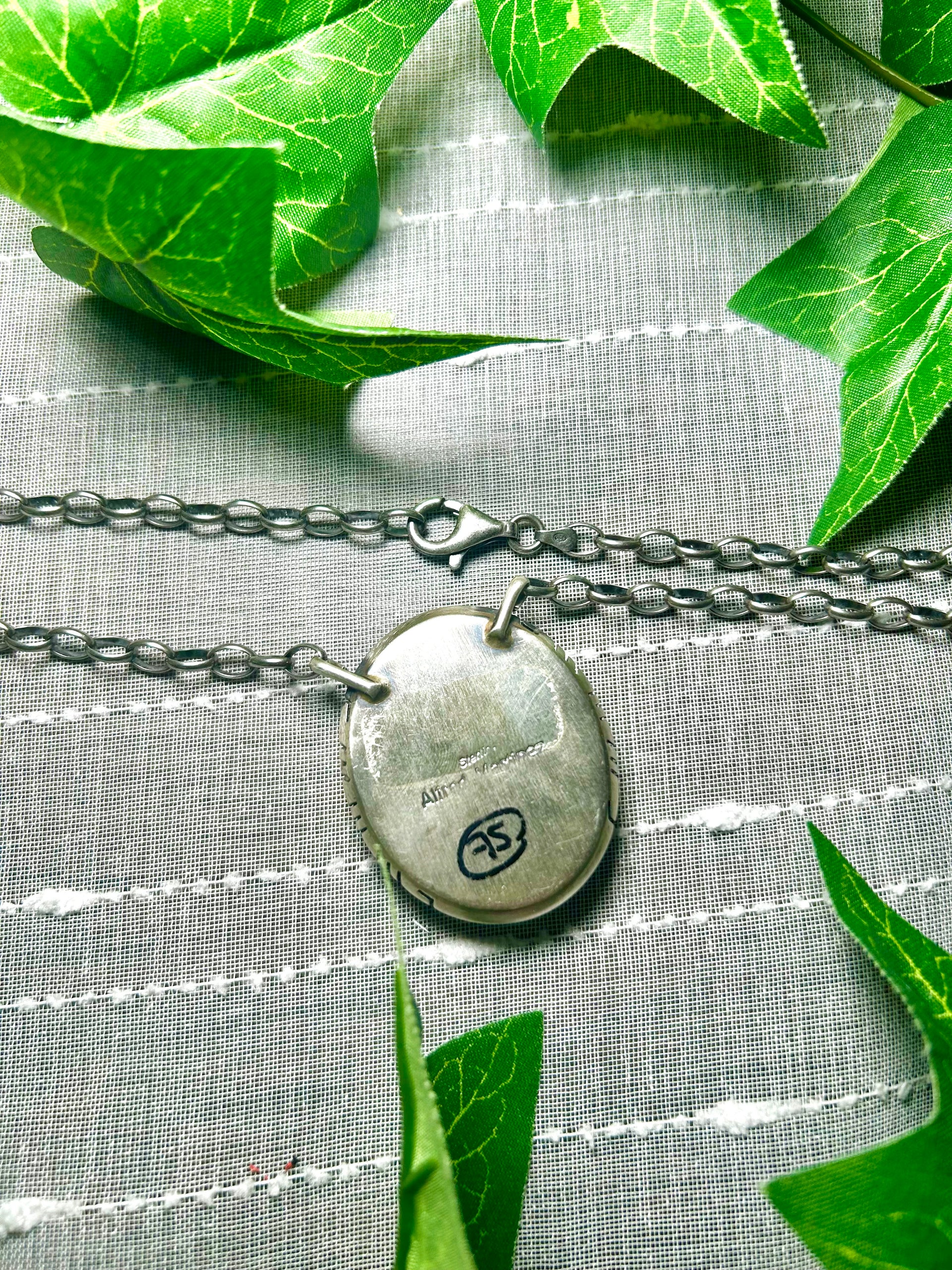 Alfred Martinez Spiny Oyster & Sterling Silver Necklace