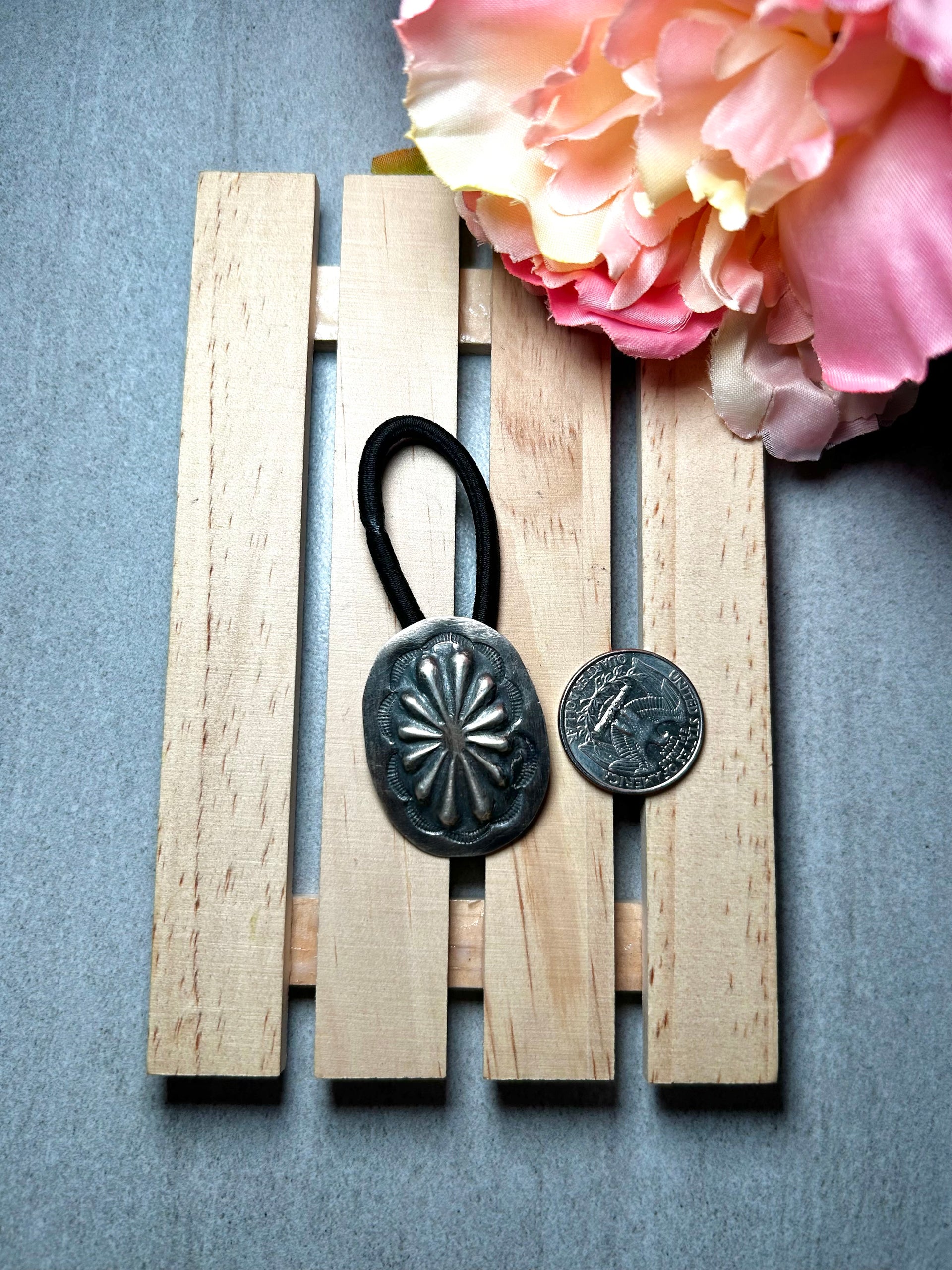 Navajo Made Sterling Silver Hair Tie