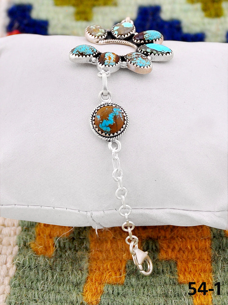 Southwest Handmade #8 Turquoise & Sterling Silver Bracelet