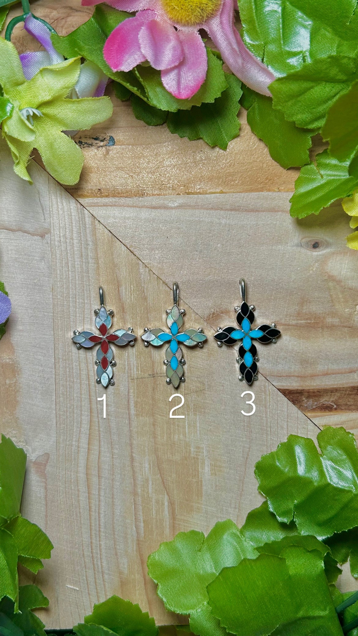 Zuni Multi Stone & Sterling Silver Pendant