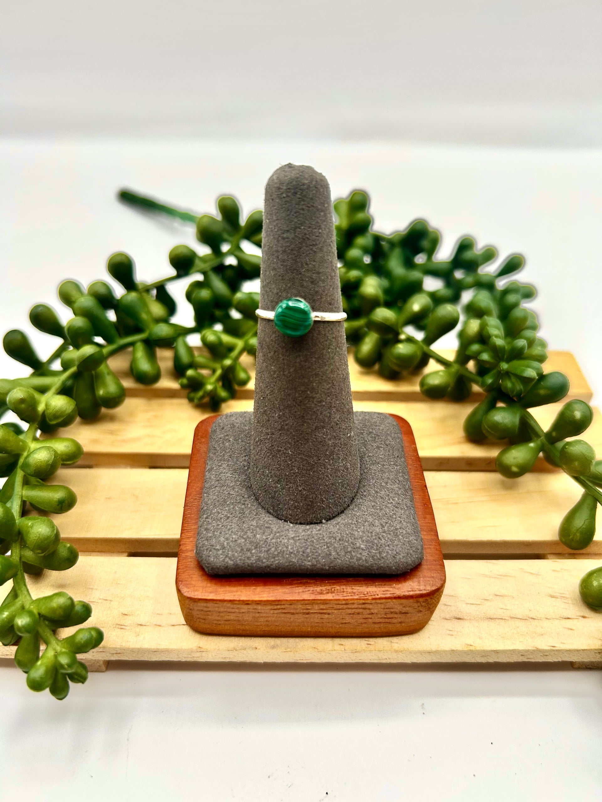 Navajo Made Malachite & Sterling Silver Ring