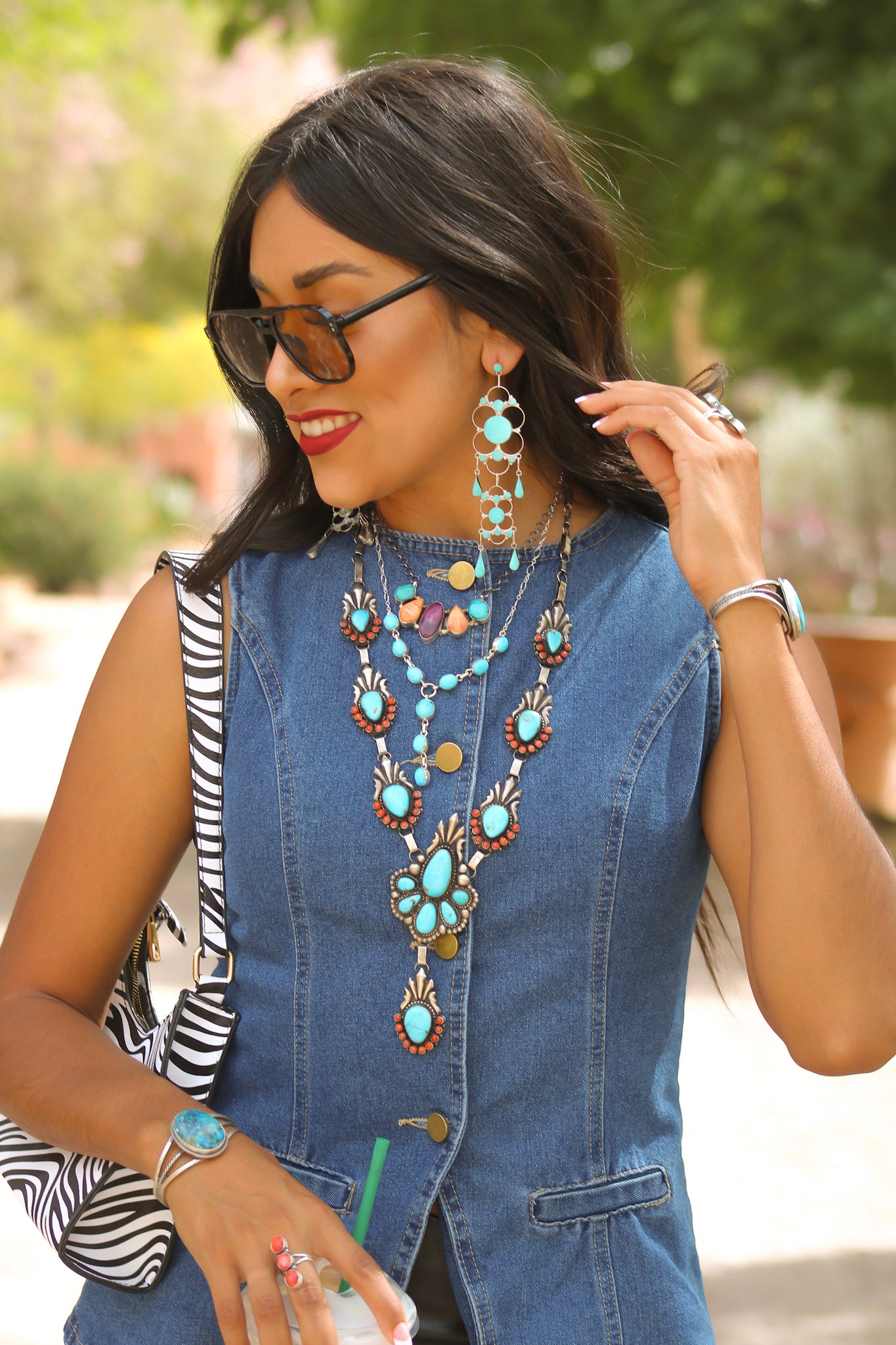 Shawn Cayatineto Multi Stone & Sterling Silver Necklace