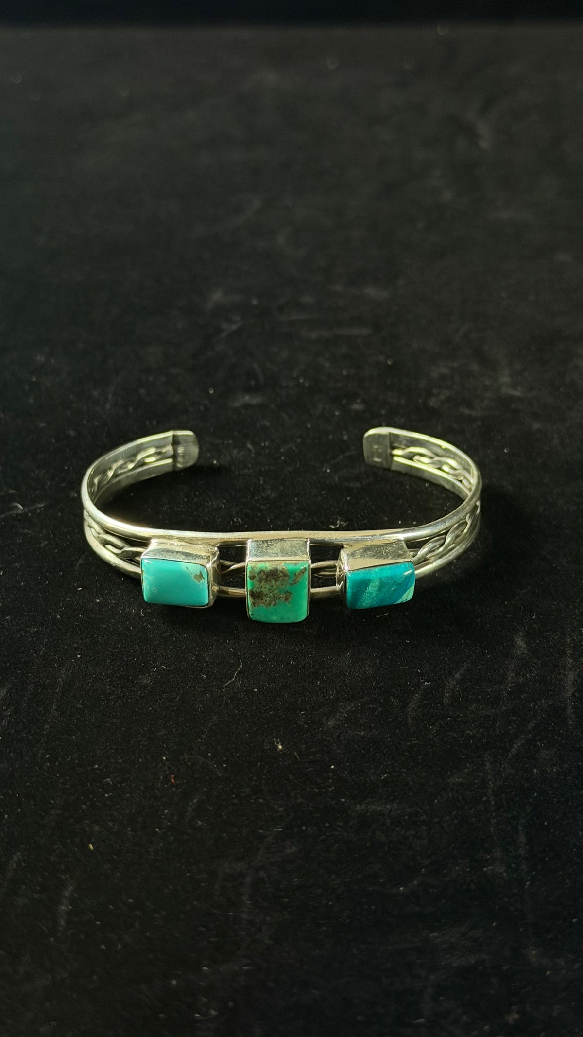 Duane Smith Boulder Turquoise & Sterling Silver Cuff Bracelet