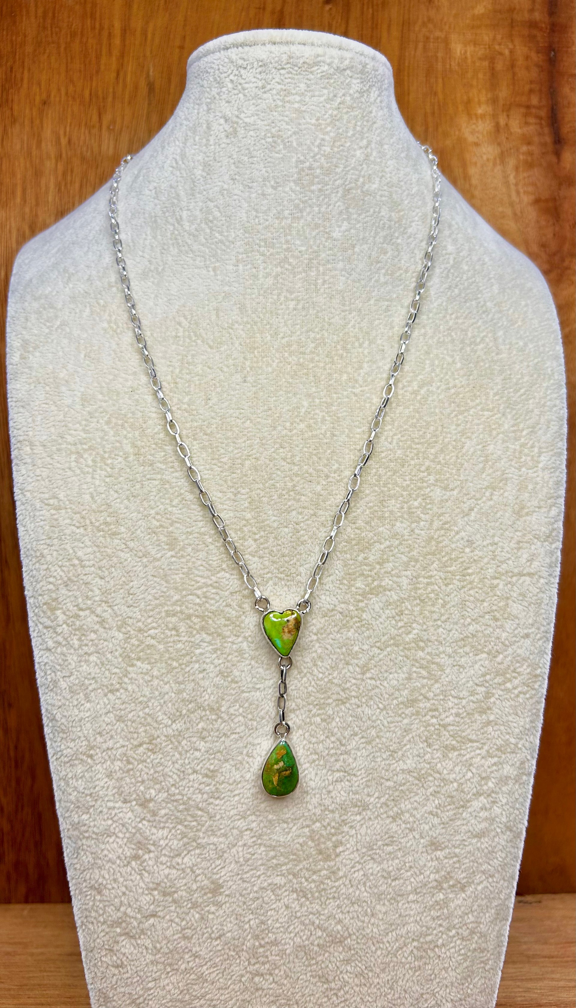Southwest Made Sonoran Mountain Turquoise & Sterling Silver Cluster Necklace