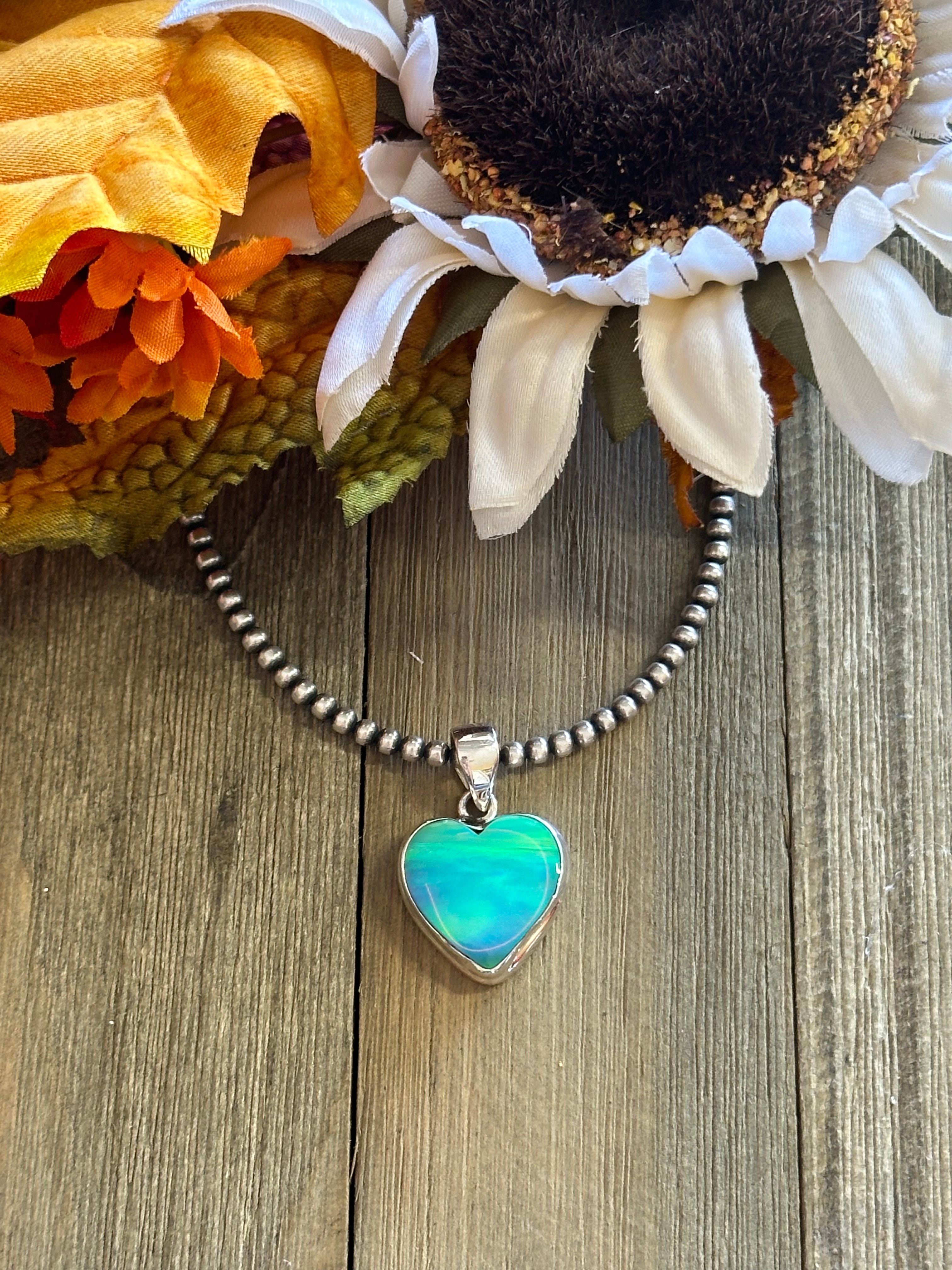 Southwest Handmade Opal & Sterling Silver Pendant