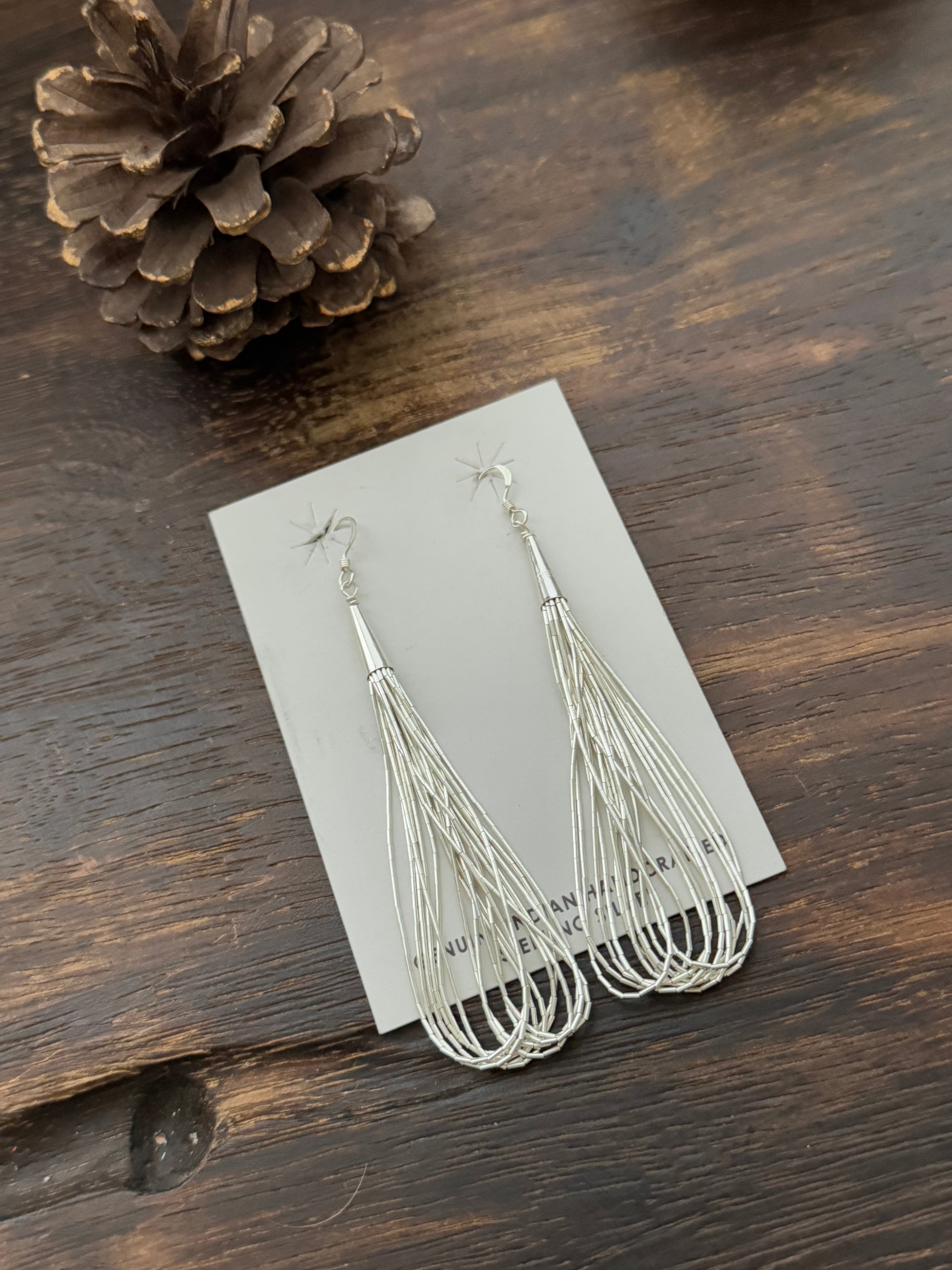 Navajo Made Sterling Silver Dangle Earrings