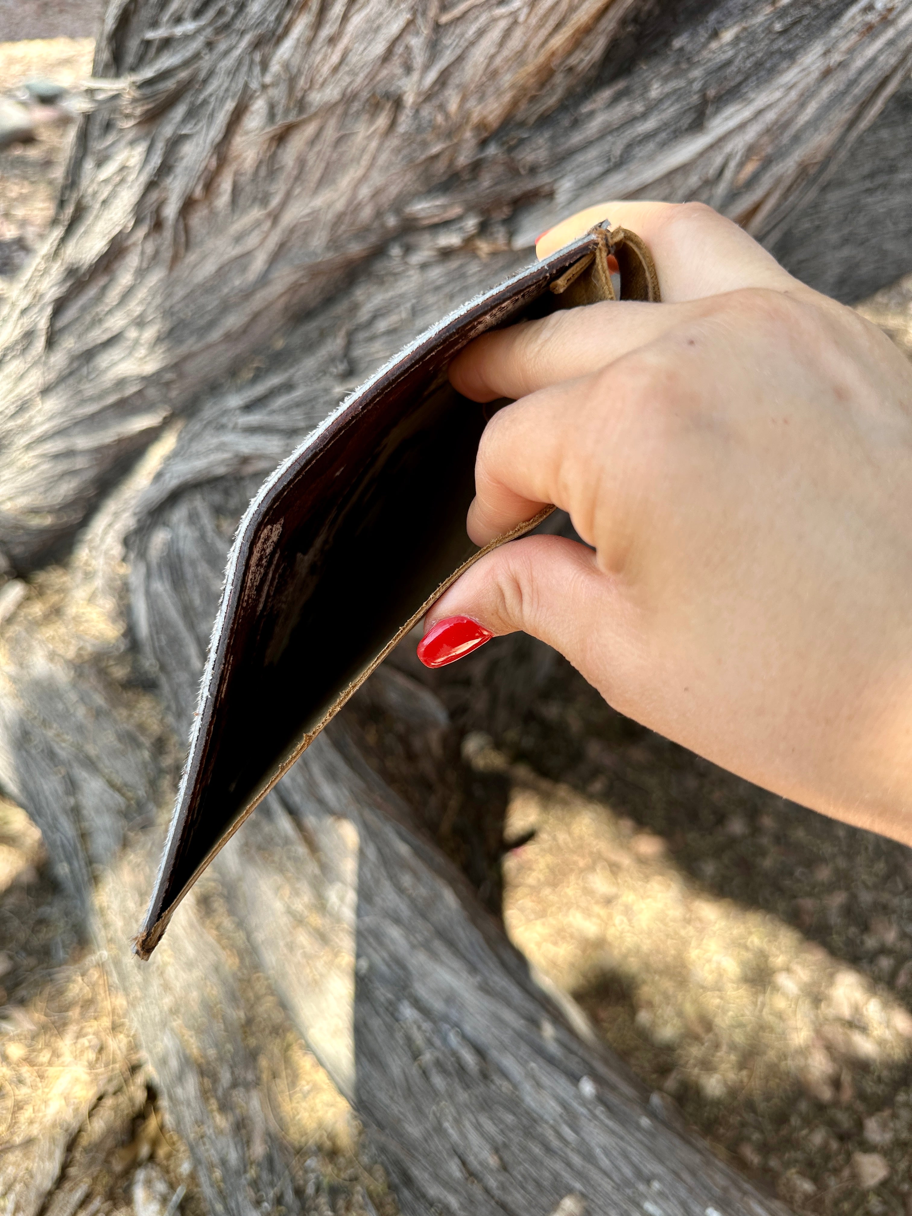 Genuine Tooled Leather Cowhide Stocking