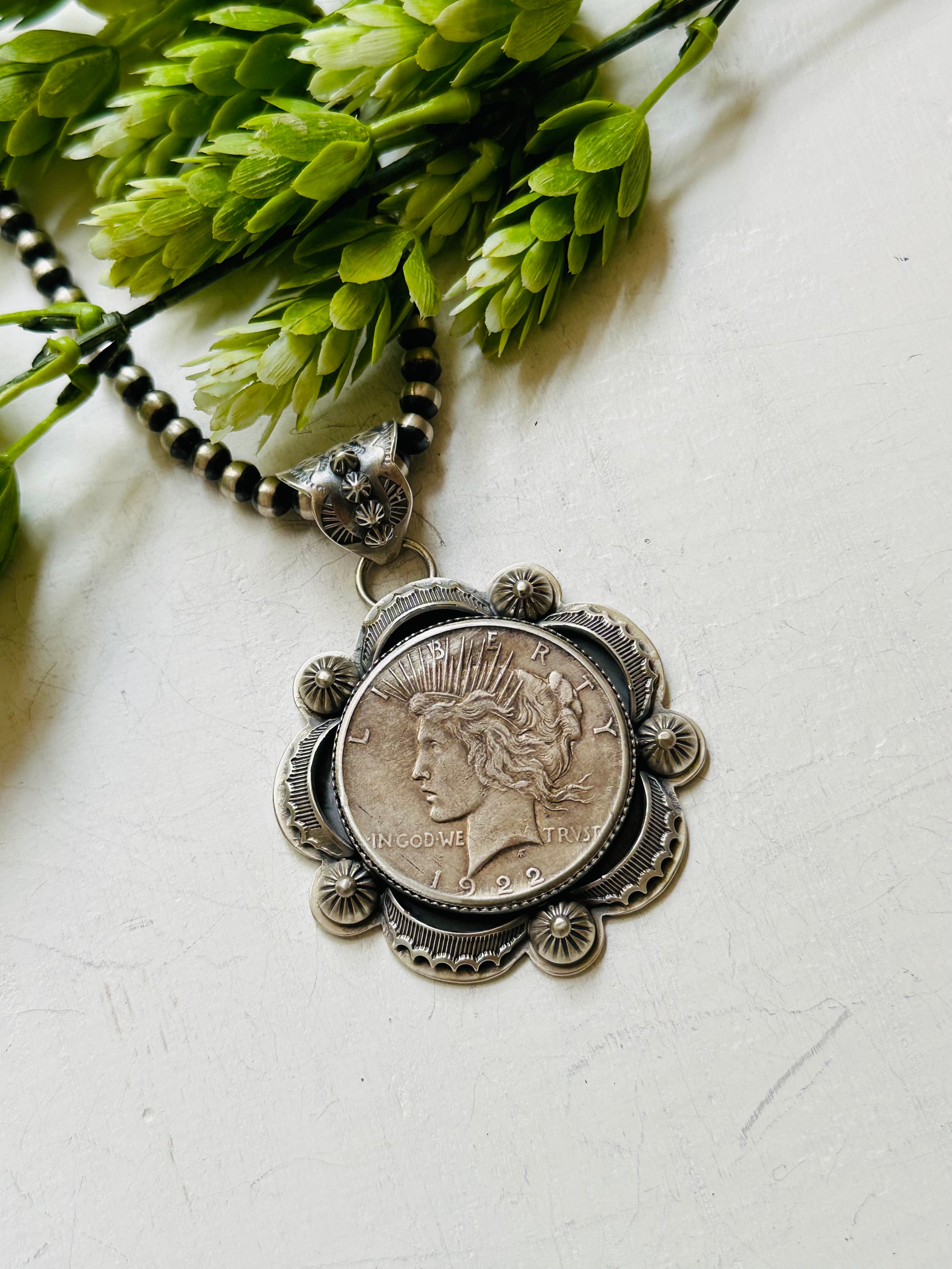 Calvin Berlin Sterling Silver Liberty Dollar Pendant