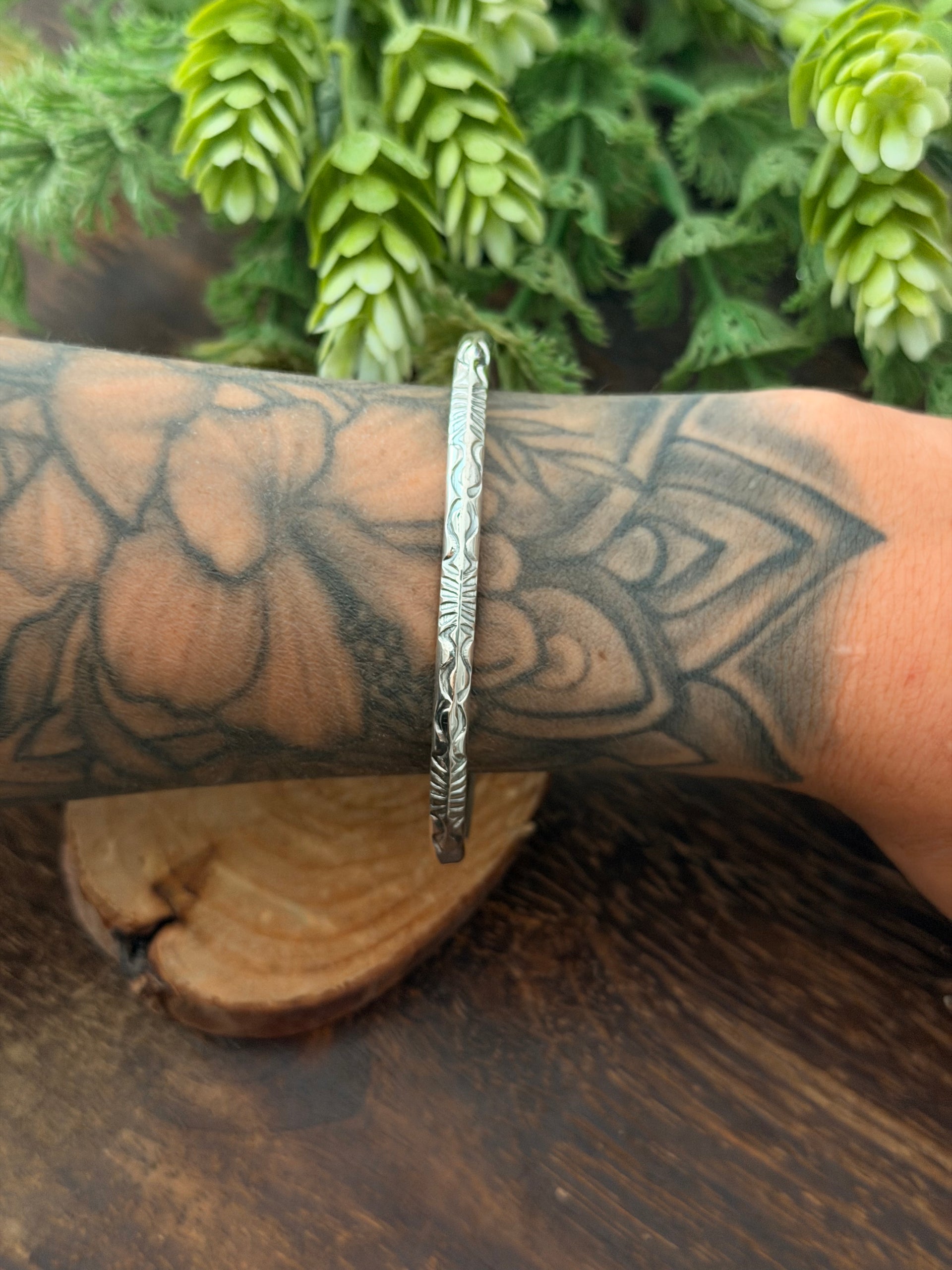 Navajo Made Sterling Silver Cuff Bracelet