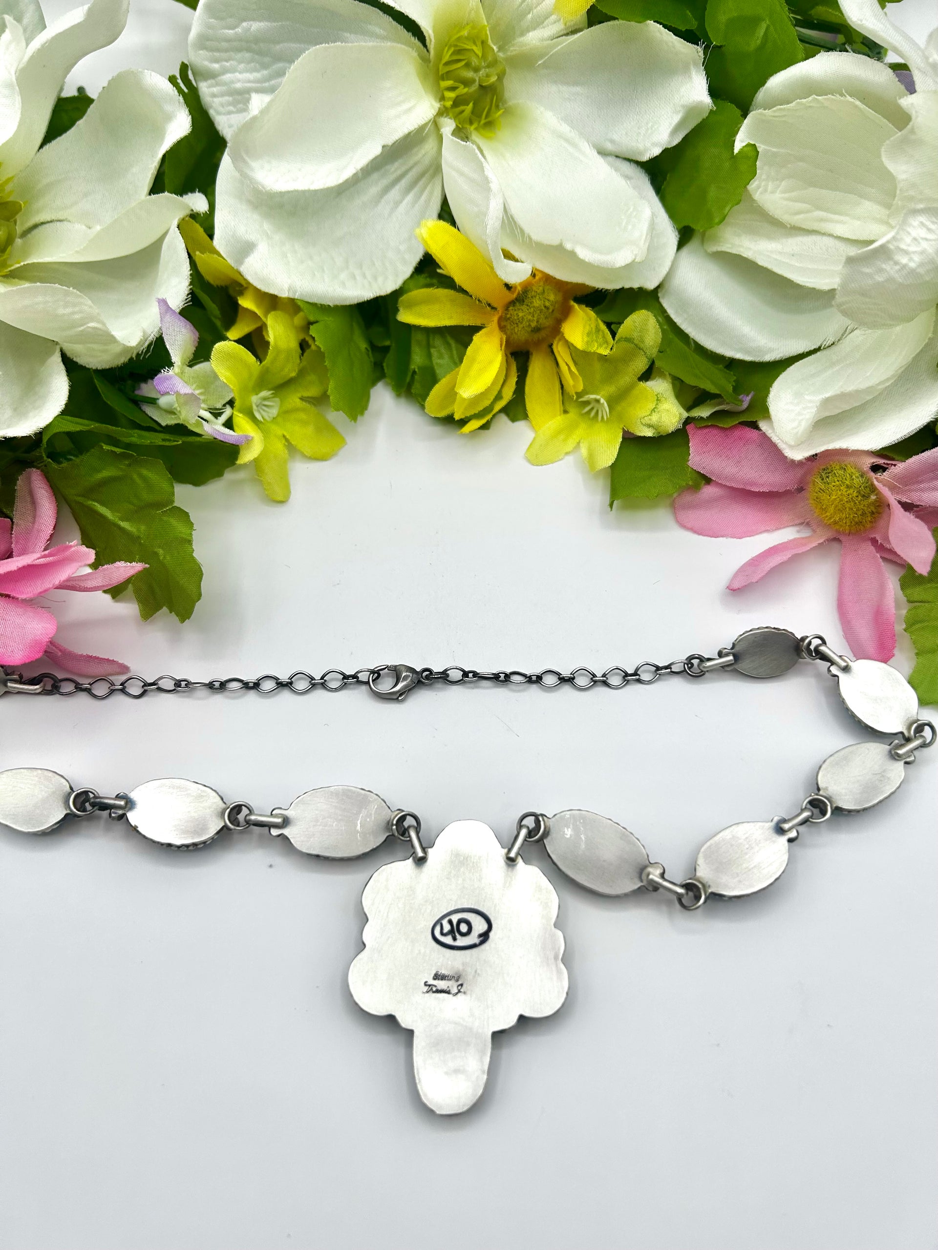 Travis Jim Blue Ridge Turquoise & Sterling Silver Necklace