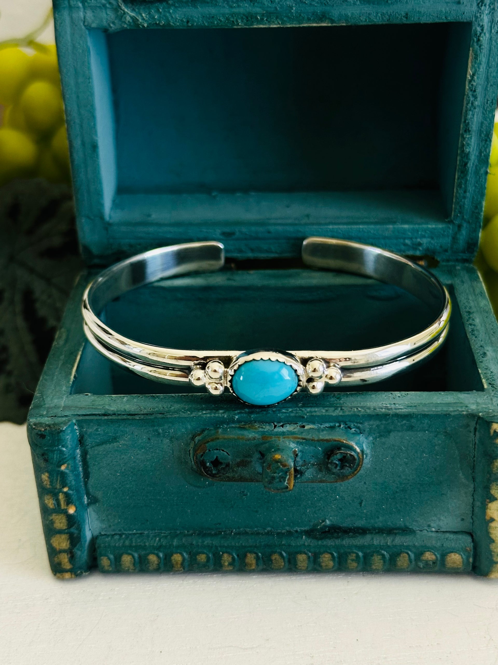TTD “Heather” Kingman Turquoise & Sterling Silver Cuff Bracelet