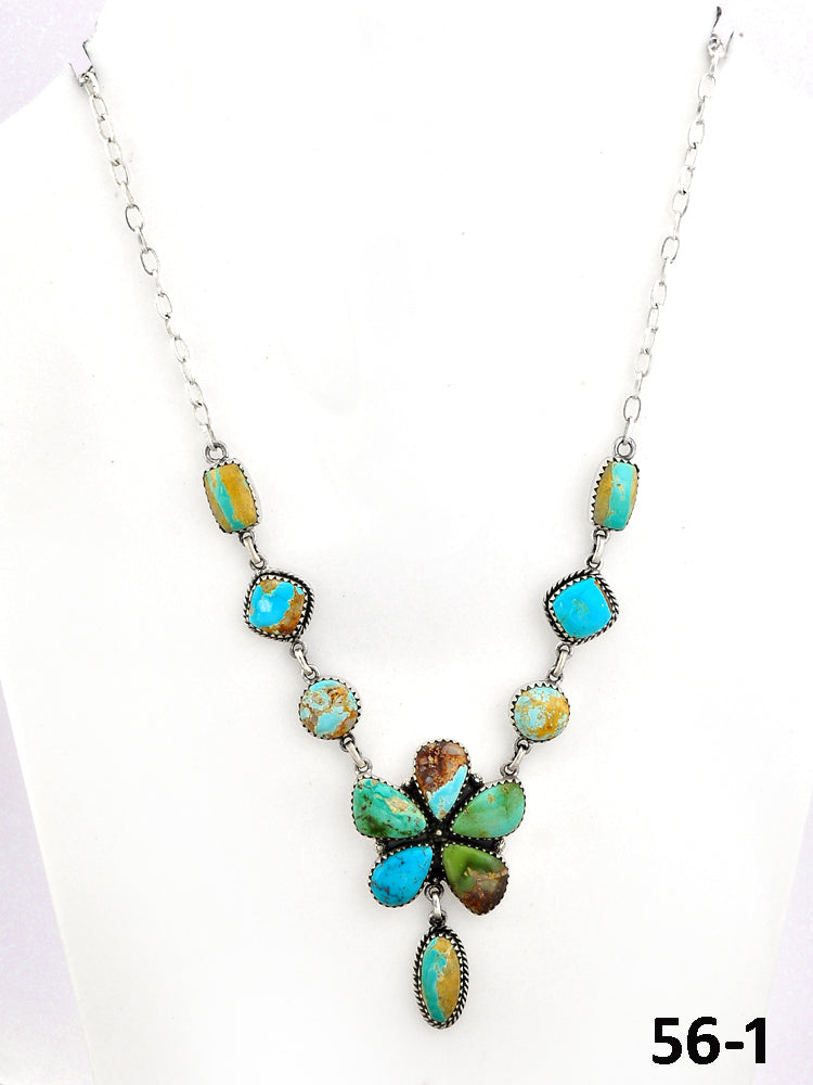Southwest Made Royston Turquoise & Sterling Silver Necklace