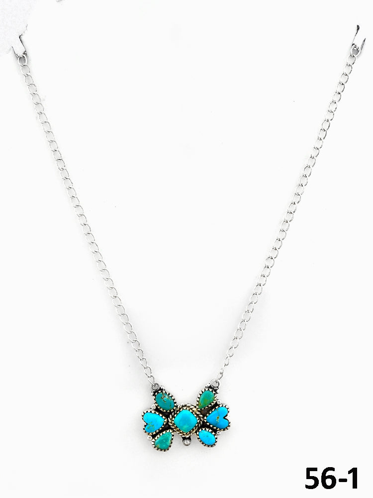 Southwest Made Cripple Creek & Sterling Silver Necklace