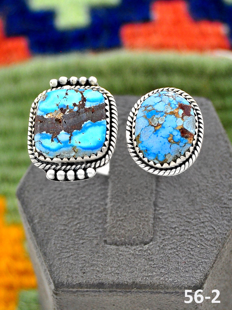Southwest Handmade Golden Hills Turquoise & Sterling Silver Adjustable Ring