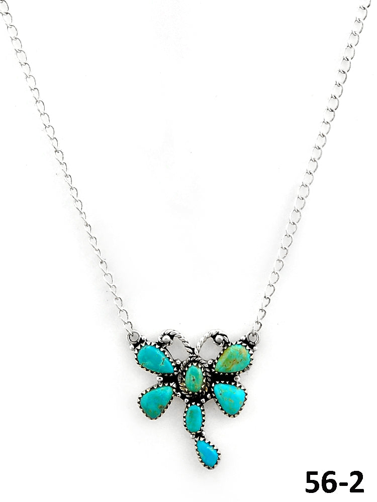 Southwest Made Cripple Creek & Sterling Silver Necklace