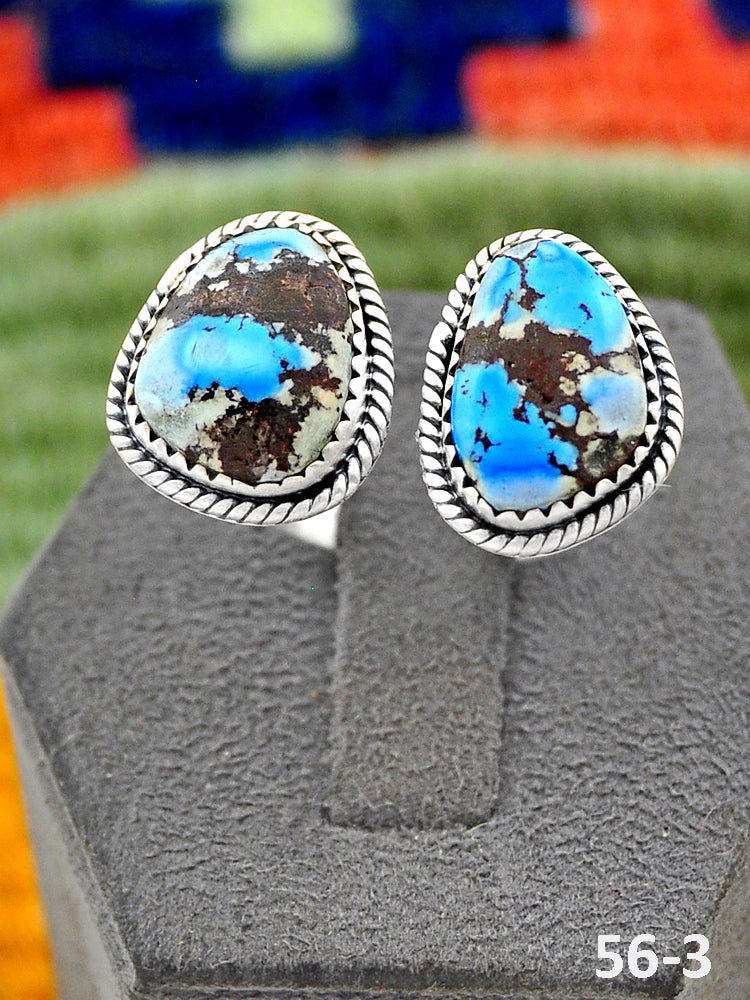 Southwest Handmade Golden Hills Turquoise & Sterling Silver Adjustable Ring
