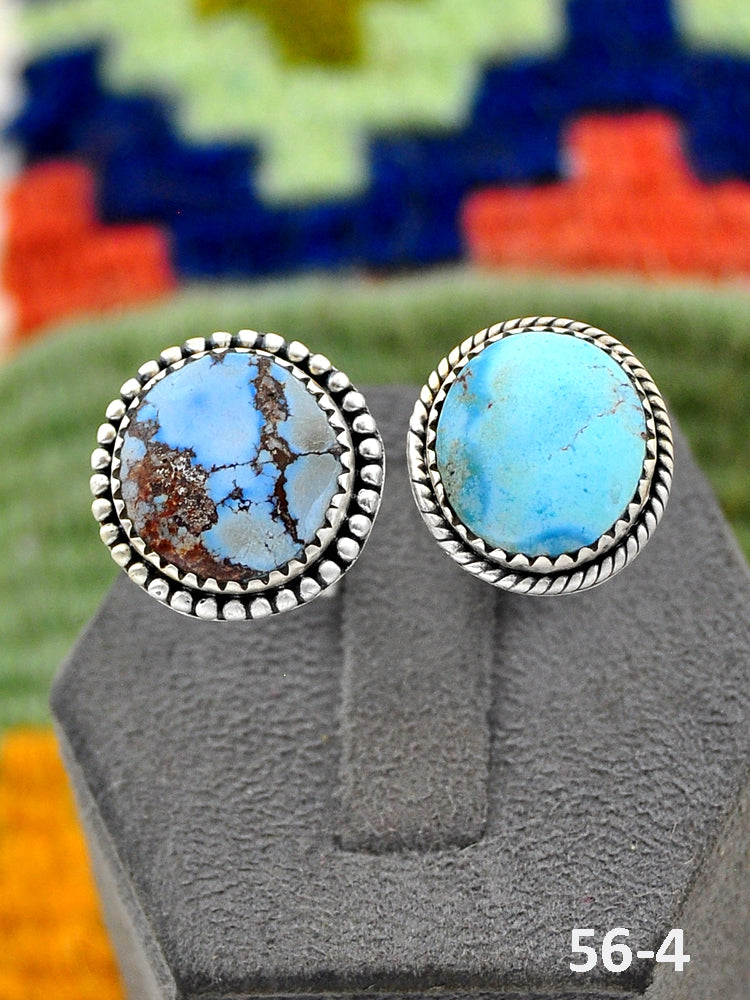 Southwest Handmade Golden Hills Turquoise & Sterling Silver Adjustable Ring