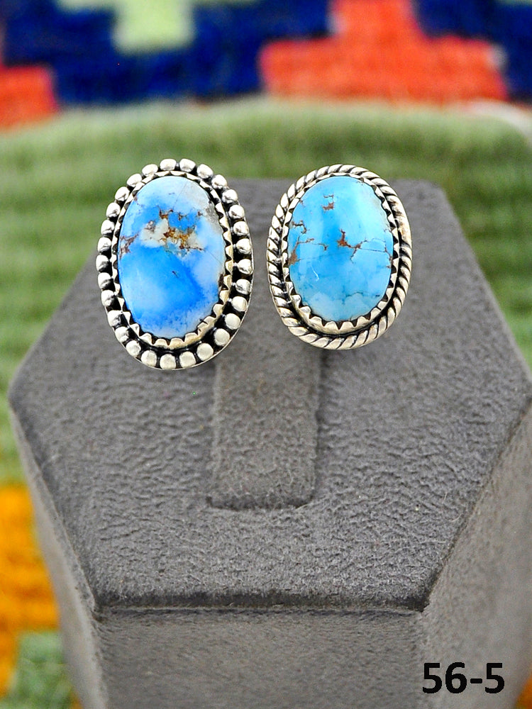 Southwest Handmade Golden Hills Turquoise & Sterling Silver Adjustable Ring