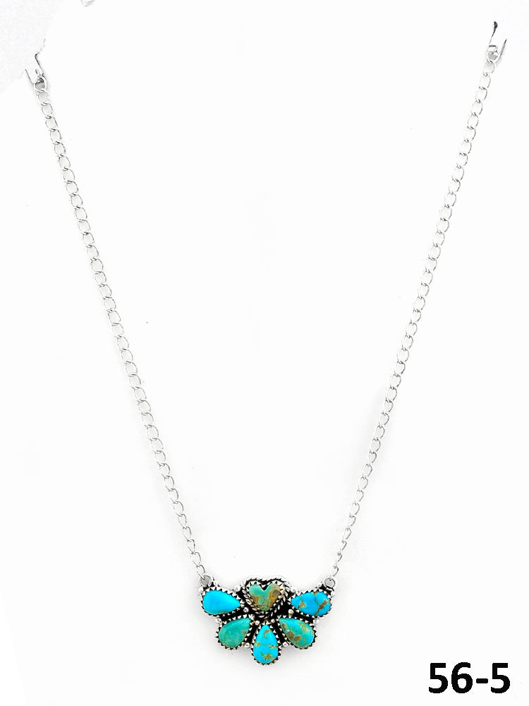 Southwest Made Cripple Creek & Sterling Silver Necklace