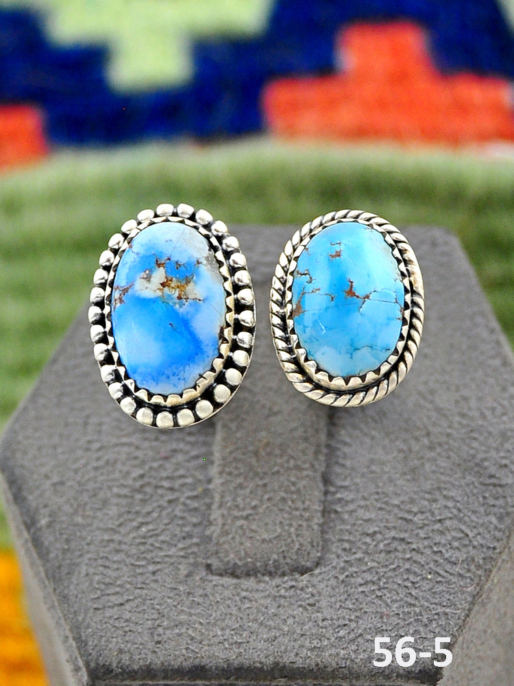 Southwest Handmade Golden Hills Turquoise & Sterling Silver Adjustable Ring