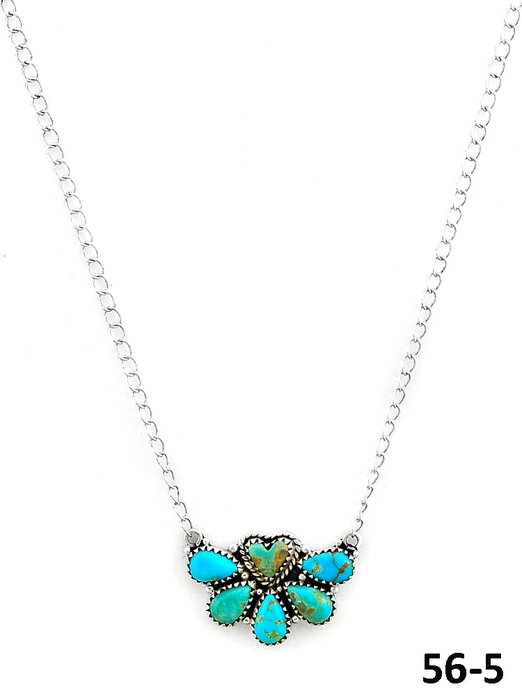 Southwest Made Cripple Creek & Sterling Silver Necklace