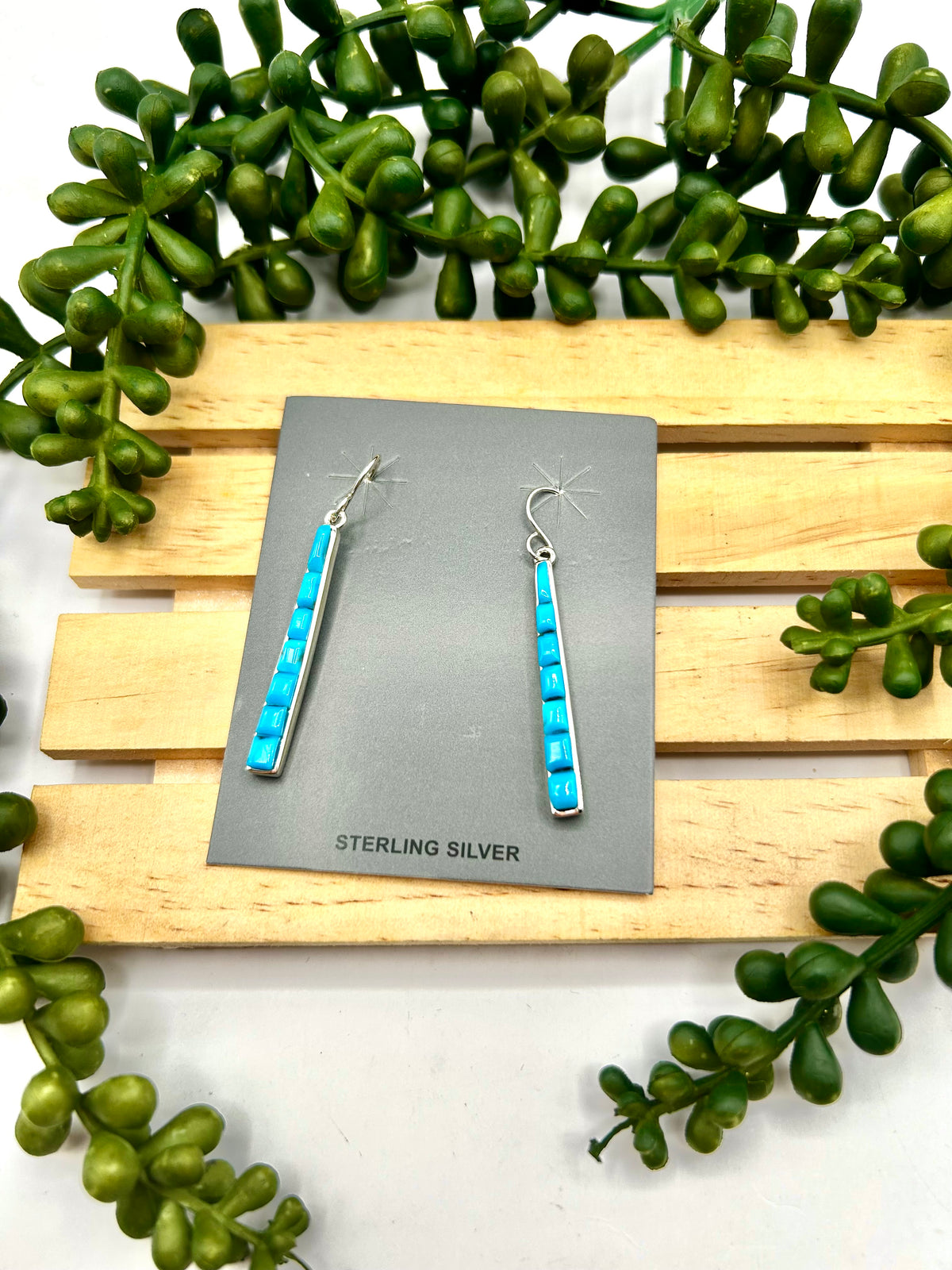 Rick Tolino Kingman Turquoise & Sterling Silver Post Earrings
