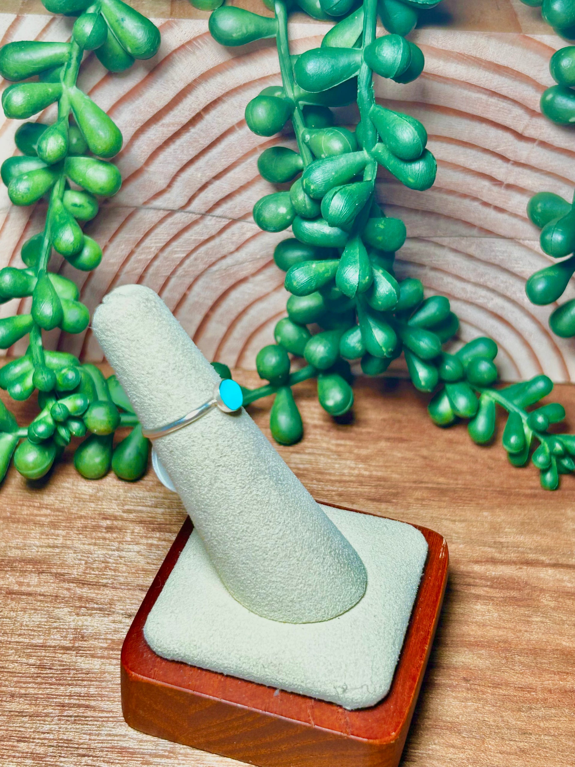 Navajo Made Kingman Turquoise & Sterling Silver Ring