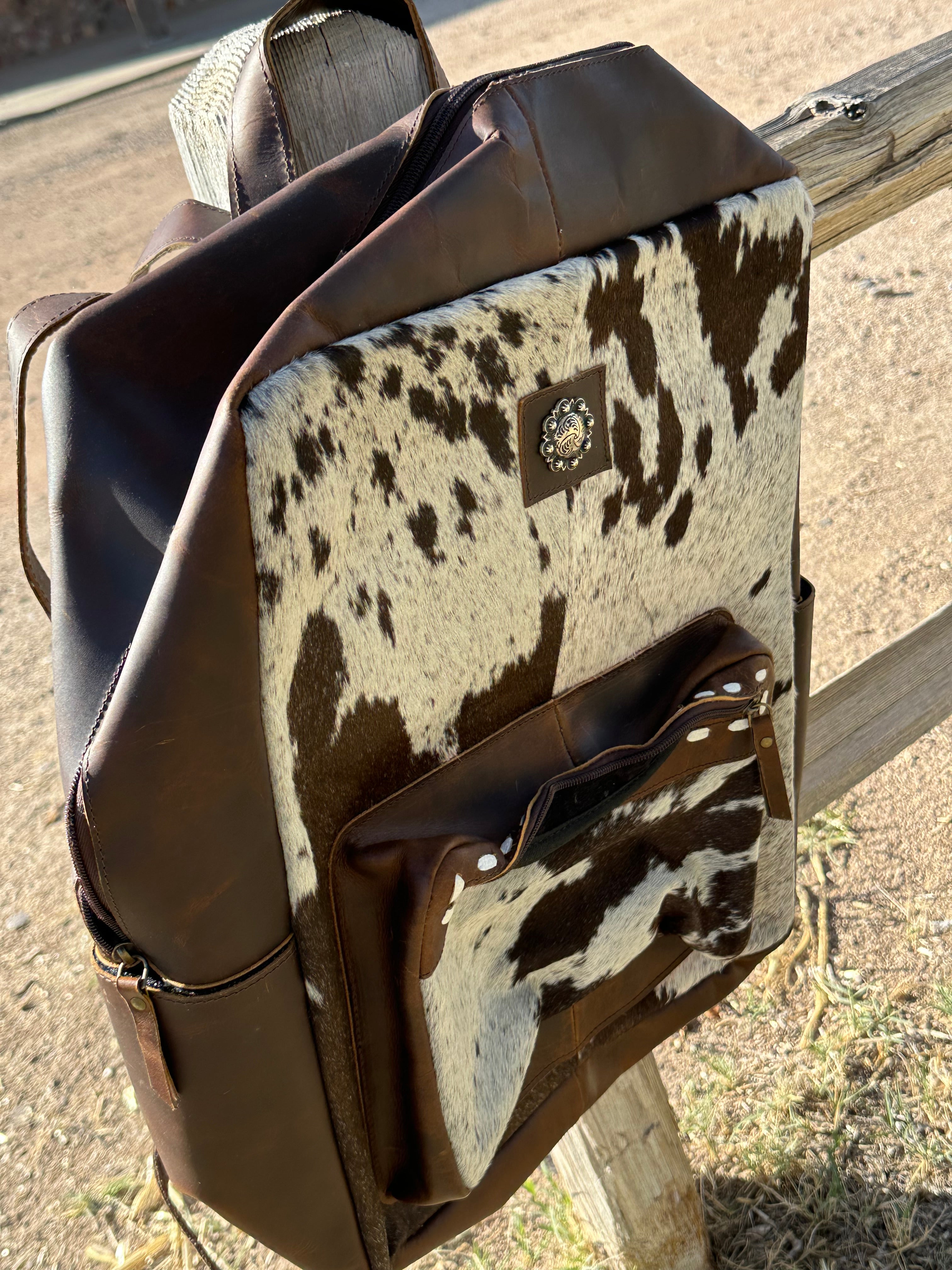 Genuine Cowhide Back Pack/Diaper Bag