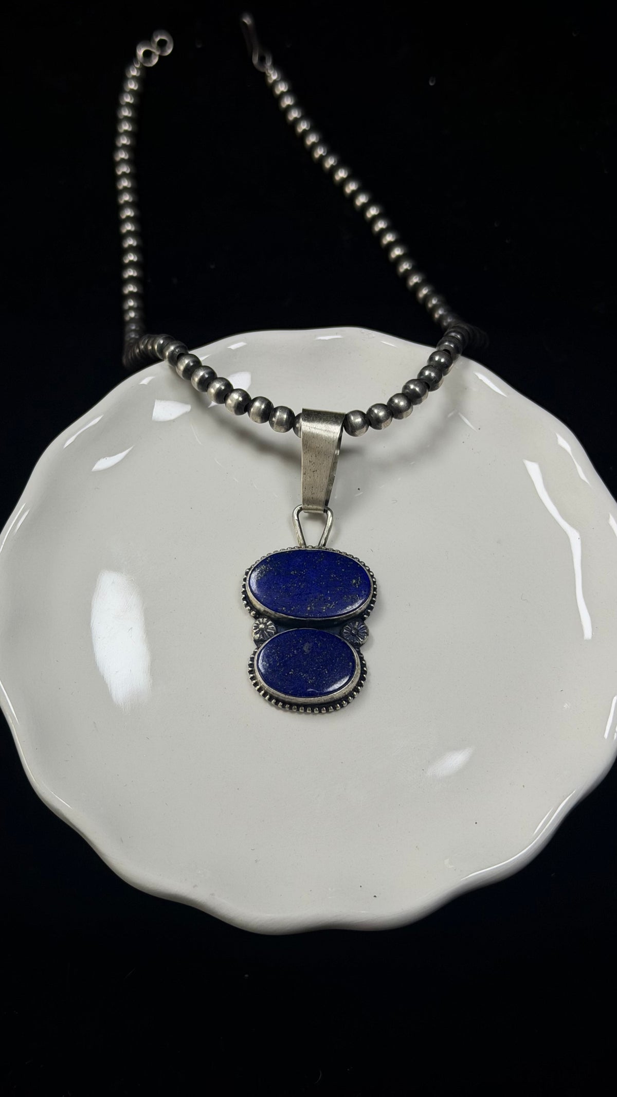 Travis Jim Lapis & Sterling Silver Pendant