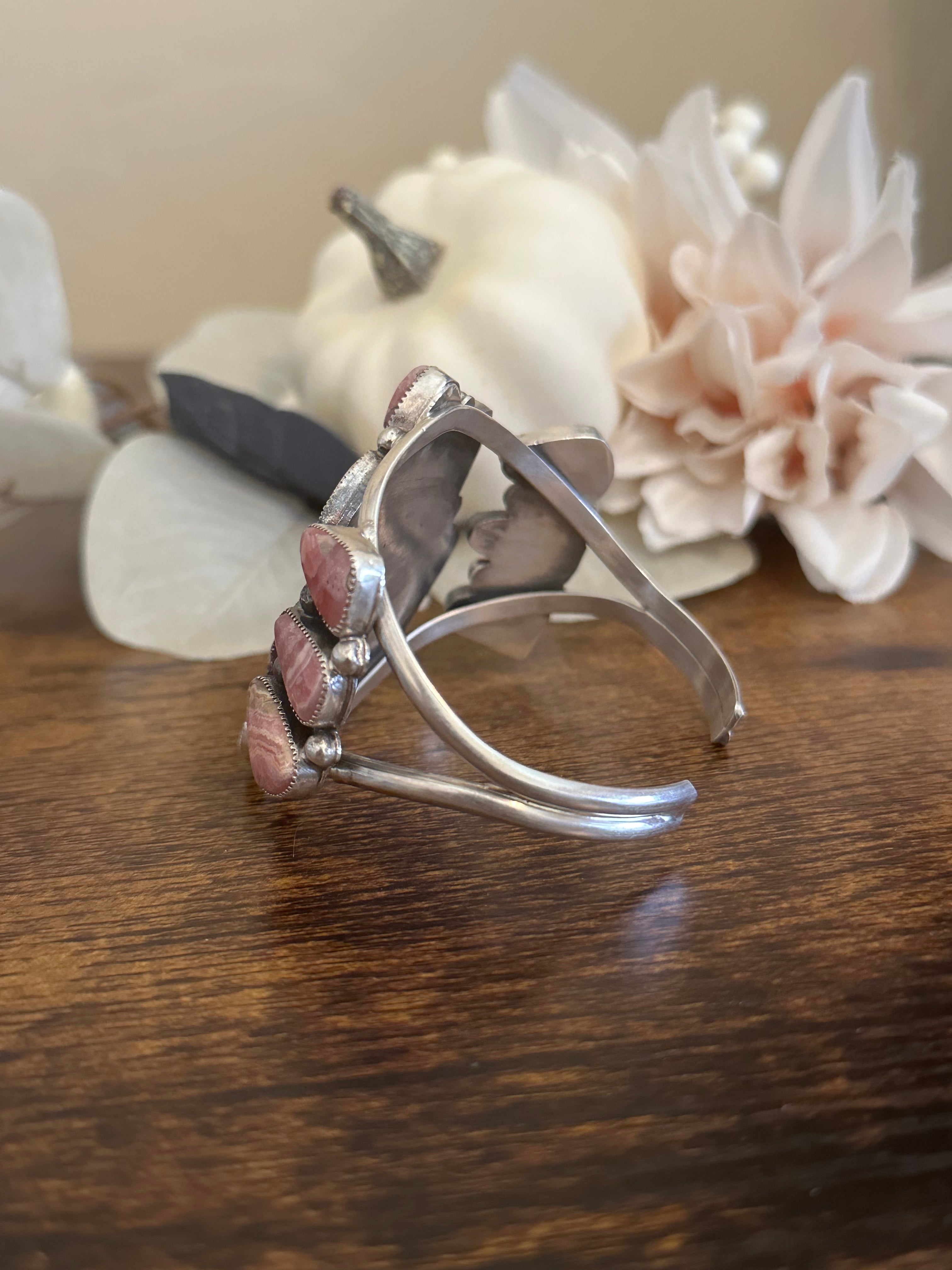 Jon Begay Rhodochrosite & Sterling Silver Cuff Bracelet