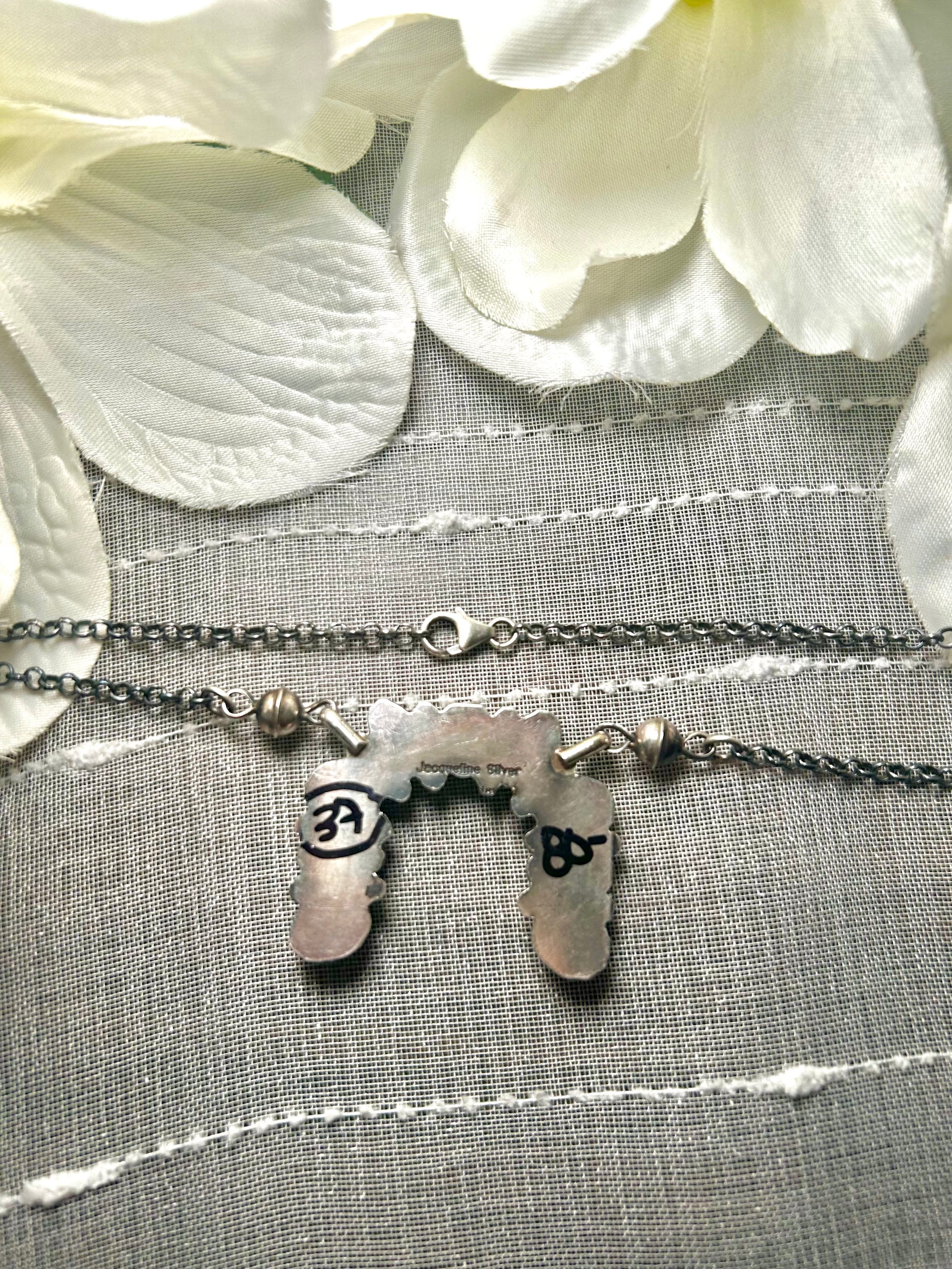 Jacqueline Silver Multi Stone & Sterling Silver Necklace
