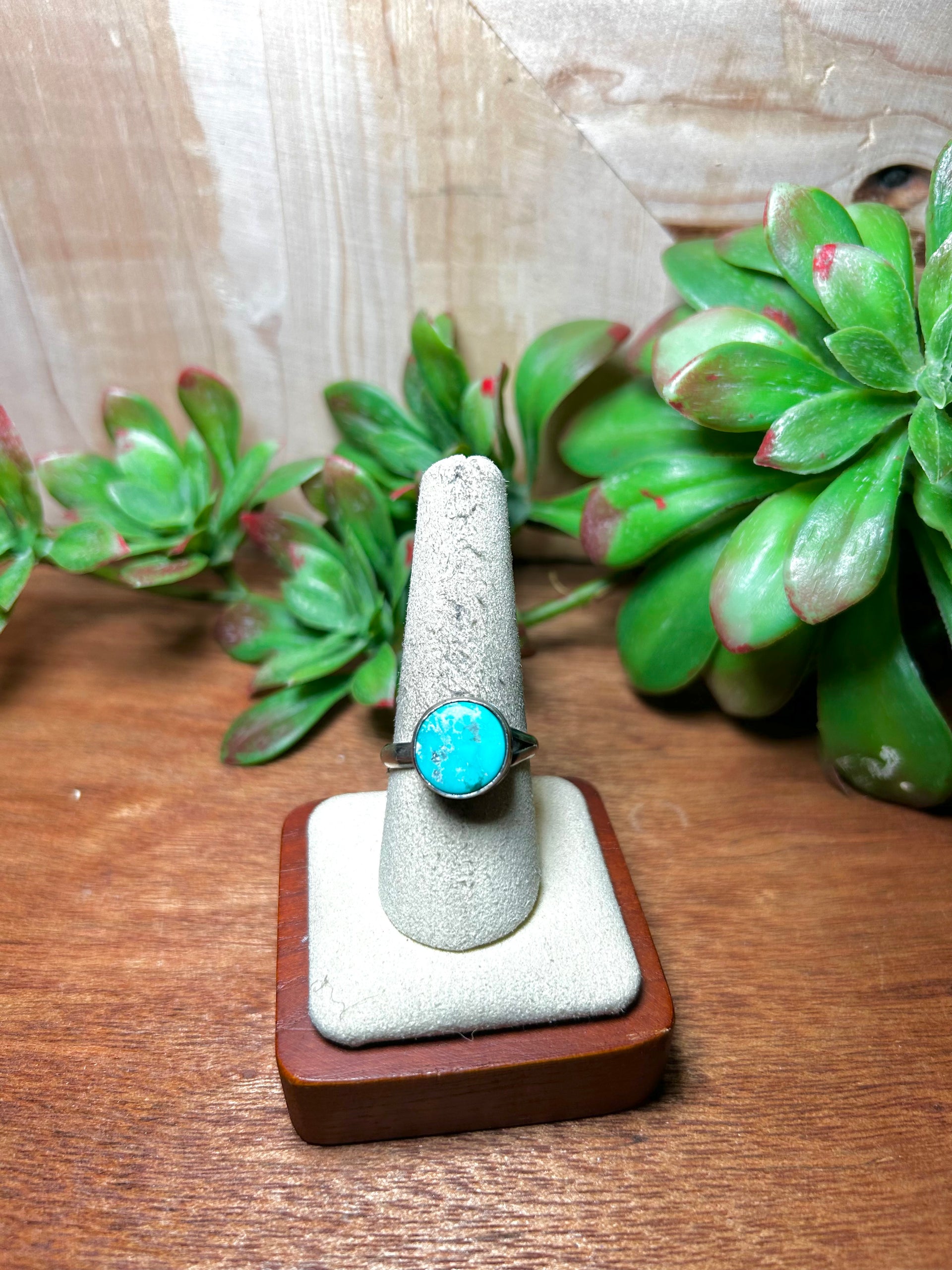 Scott Skeets Kingman Turquoise & Sterling Silver Adjustable Ring