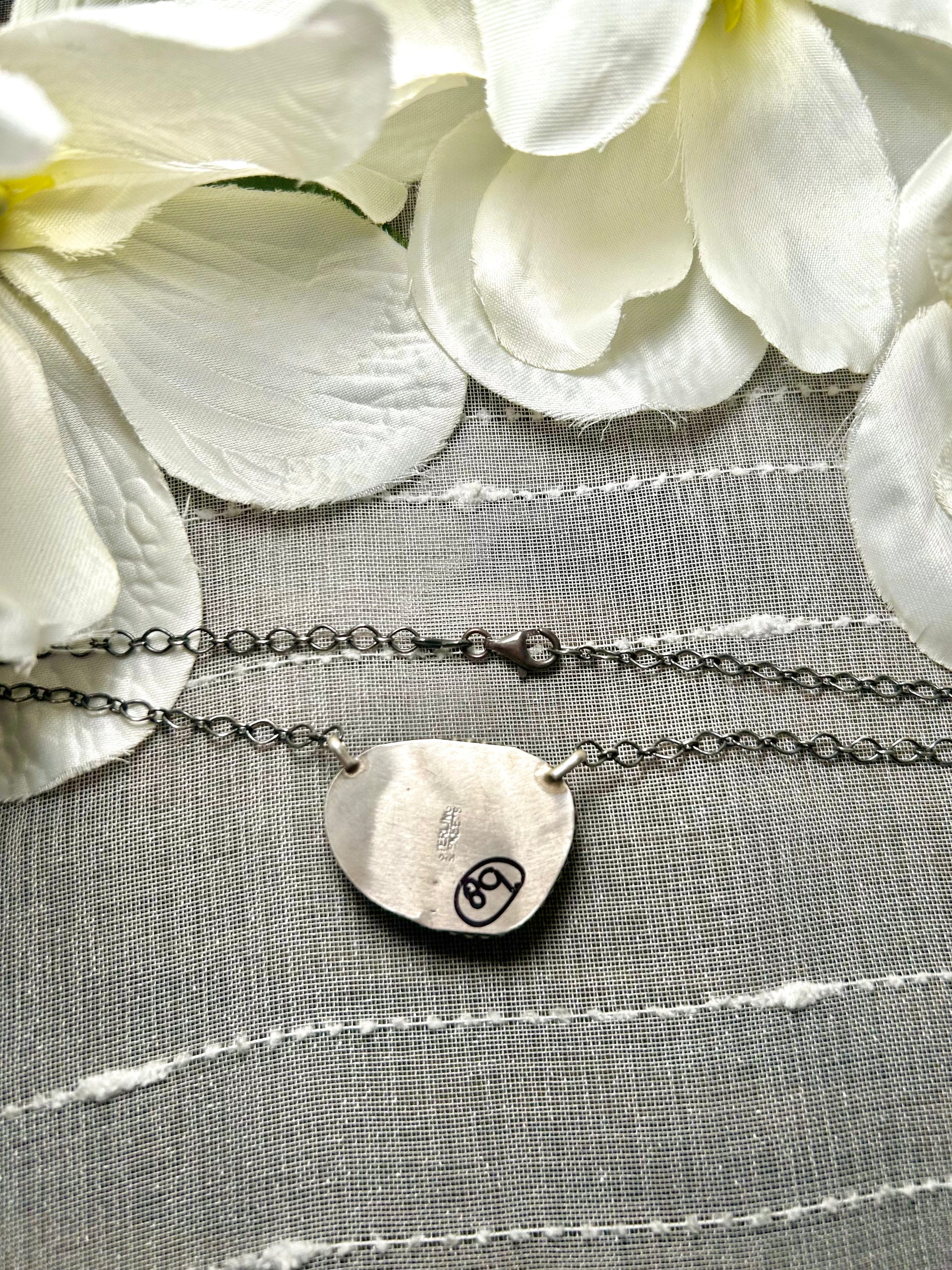 Scott Skeets White Buffalo & Sterling Silver Necklace