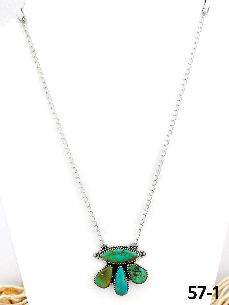 Southwest Made Cripple Creek & Sterling Silver Necklace