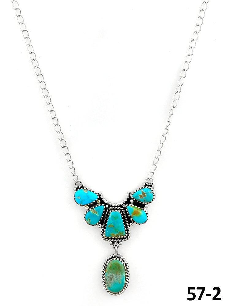 Southwest Made Cripple Creek & Sterling Silver Necklace