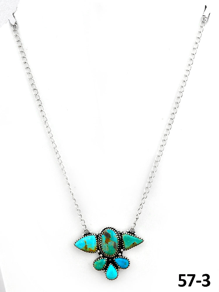 Southwest Made Cripple Creek & Sterling Silver Necklace
