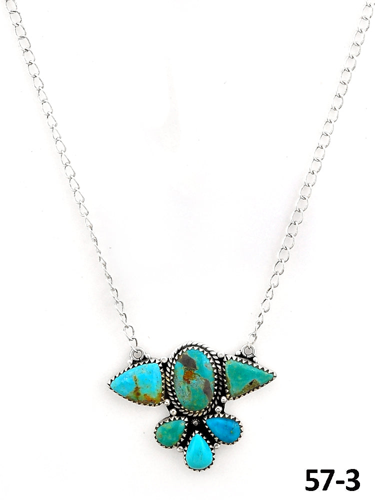 Southwest Made Cripple Creek & Sterling Silver Necklace